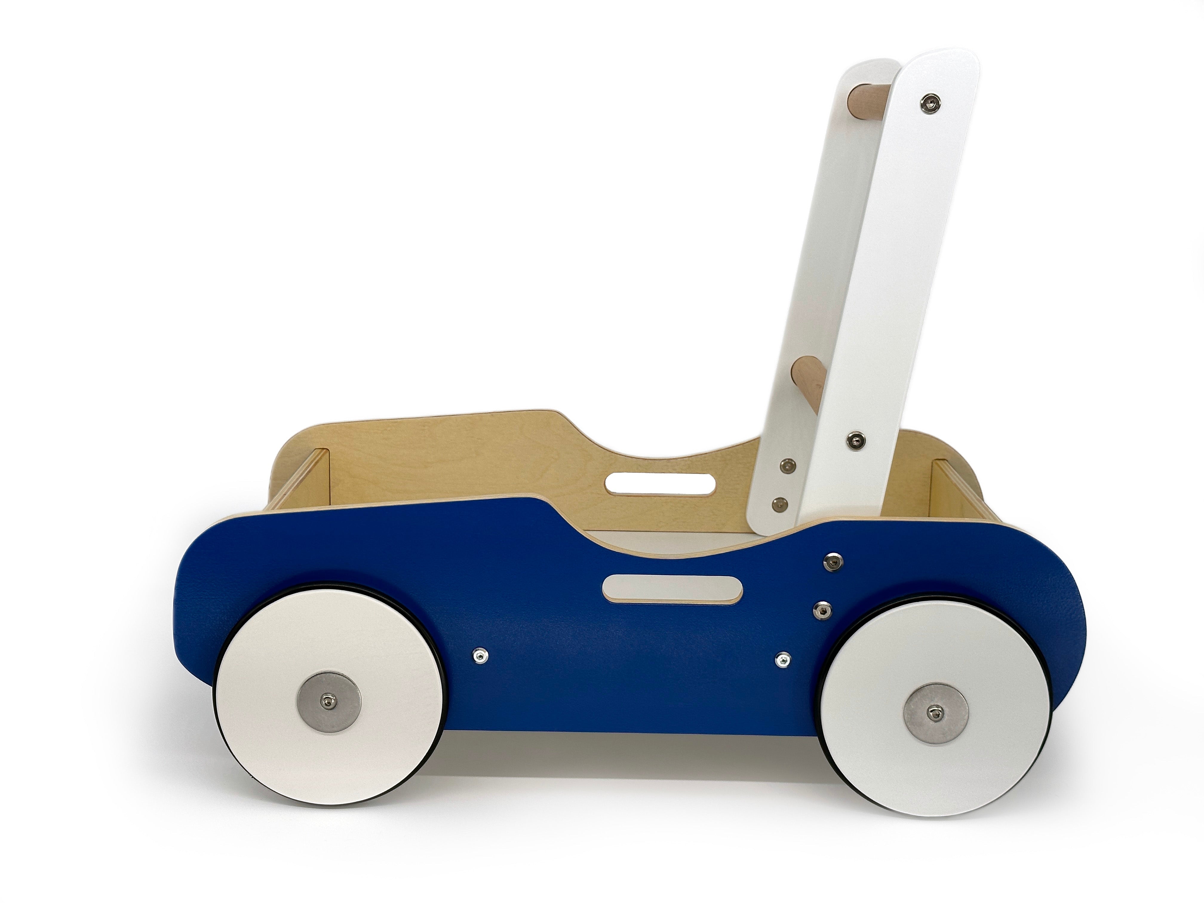 Luma Buggy: Navy Blue Handcrafted Wooden Push Cart Push Walker Luma Goods Co.   