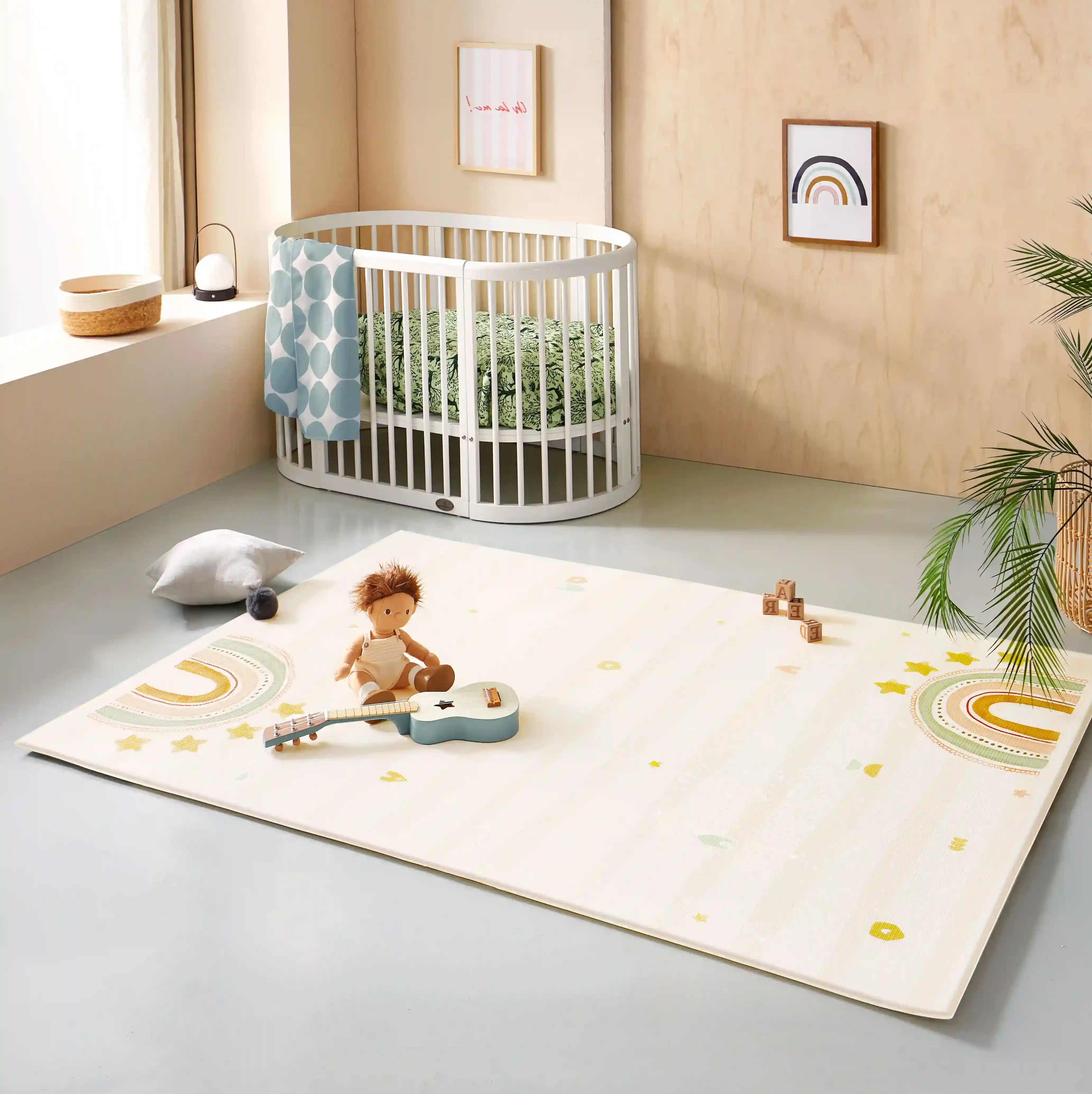 Tiny Land® Baby Playmat Striped Meadow Play Mats Tiny Land   