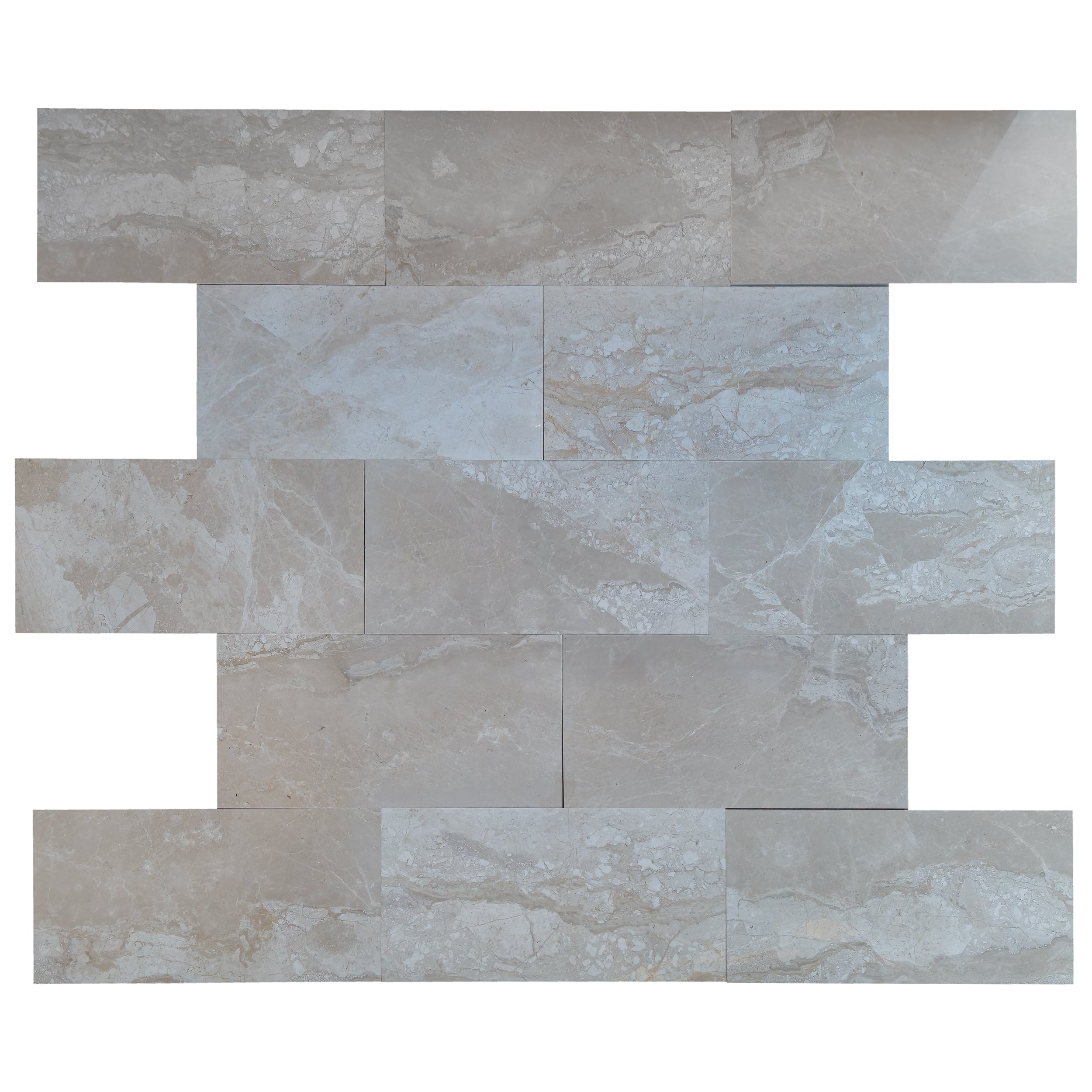 Diana Royal Marble Tiles Polished 12"x24" Floor and Wall Tile - Belair Collection