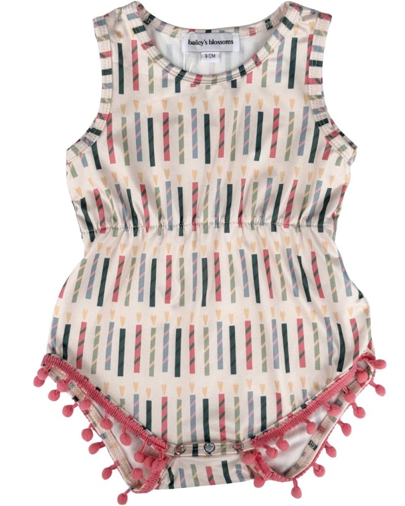 Dillon Pom Pom Romper - Make a Wish