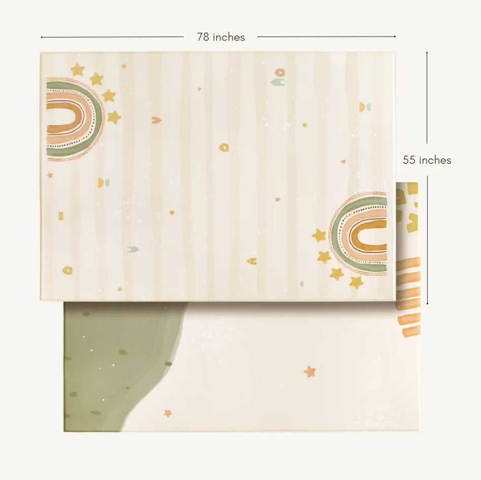 Tiny Land® Baby Playmat Striped Meadow Play Mats Tiny Land   