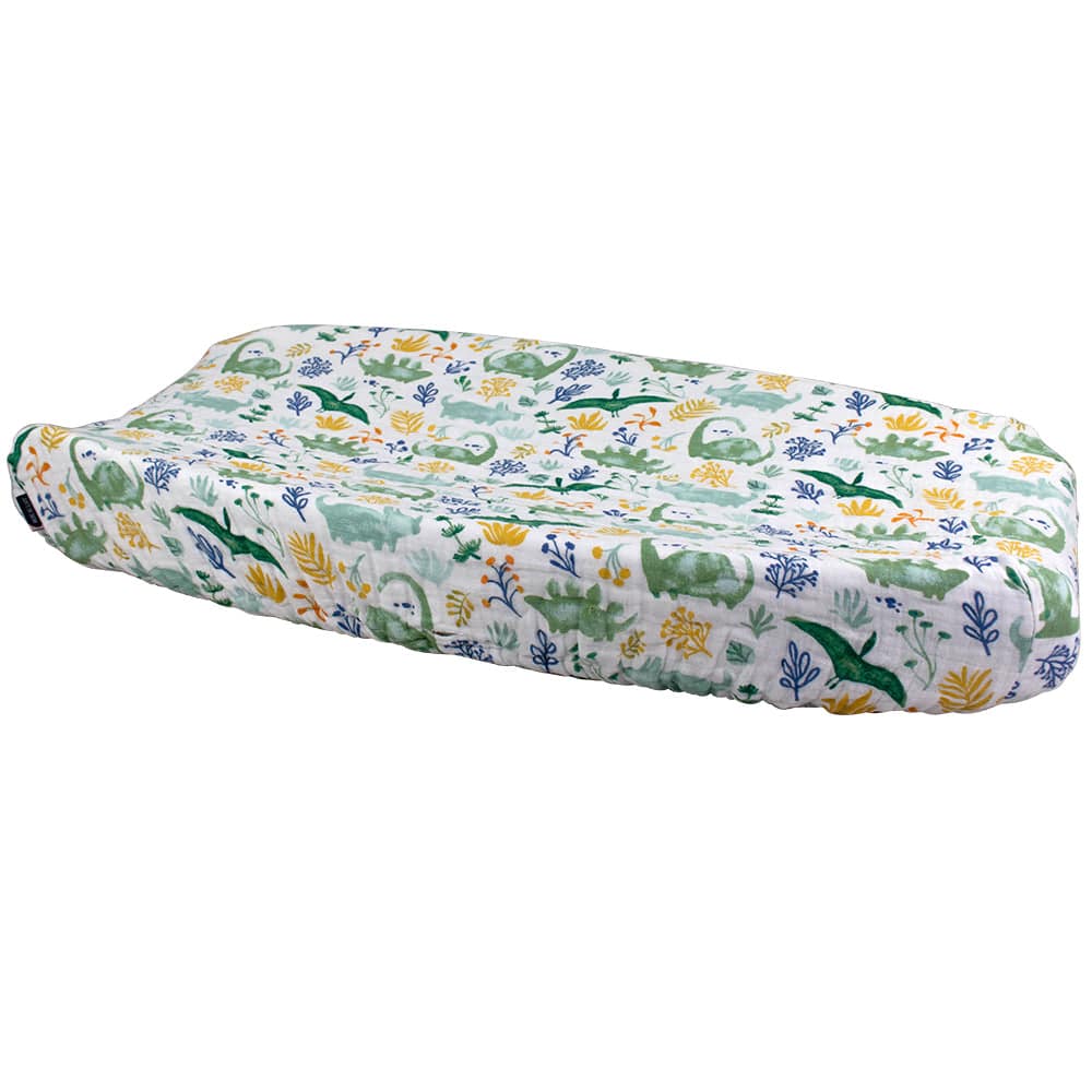 Dino Roar Changing Pad Cover Changing Pad Cover Bebe au Lait   