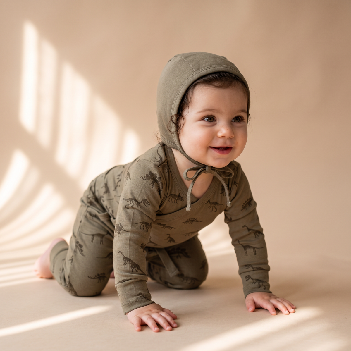 Organic Kimono Onesie & Pants Set - Dino