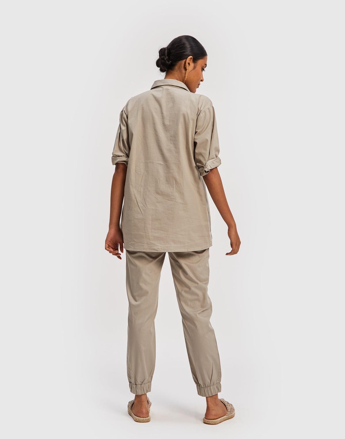 All in One Shirt - Poplin Ecru