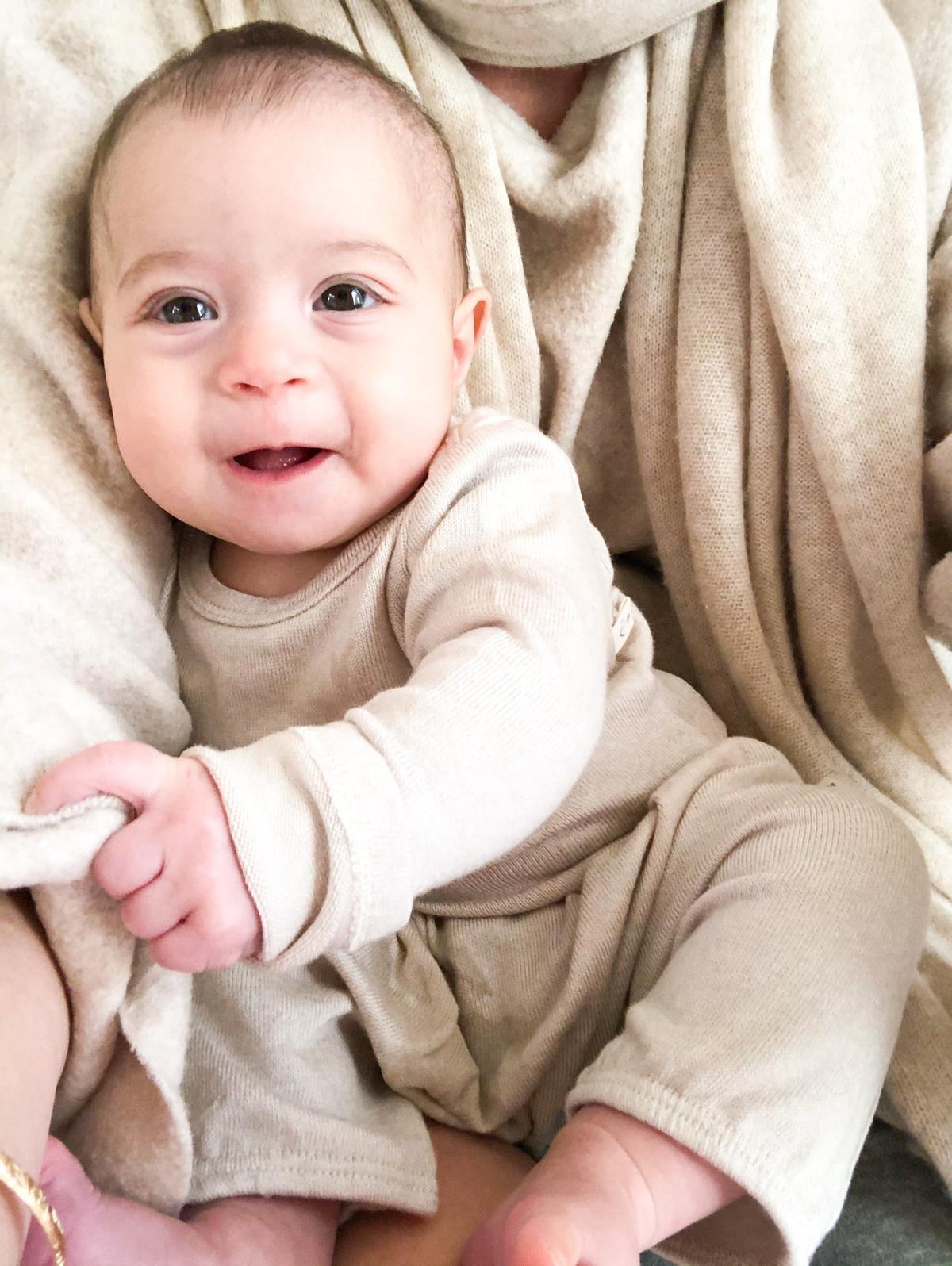 Baby Long Sleeve Cozy Tee - Oatmeal