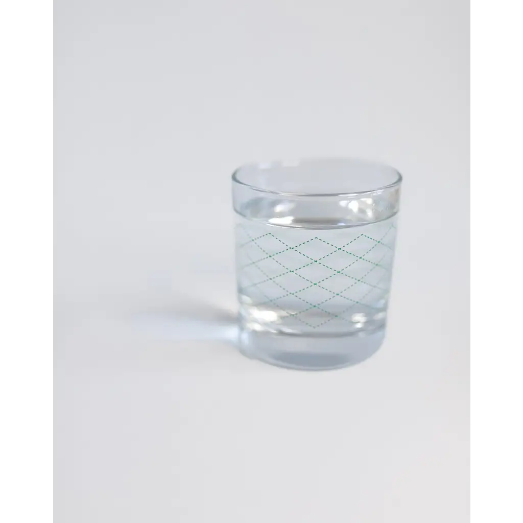 Heavy-based 10oz Gingham Cocktail Glass with Diamond Pattern