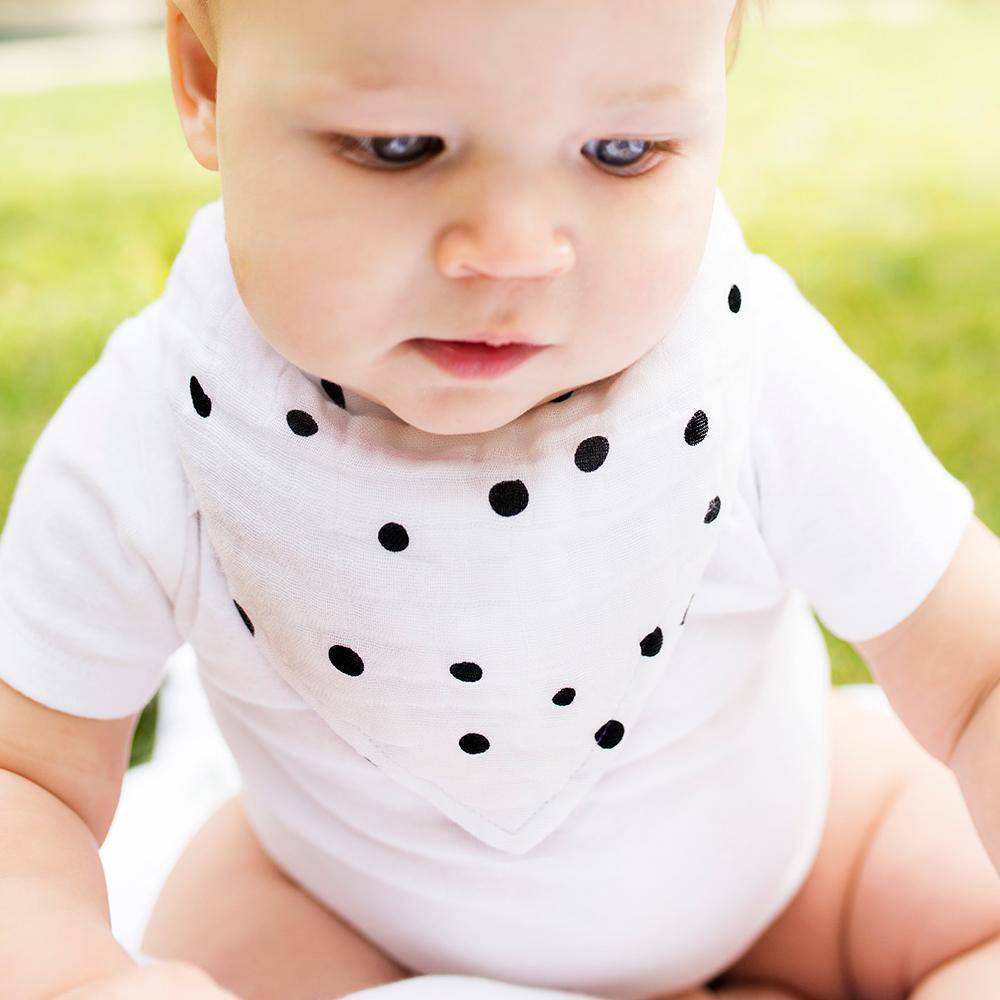 Dottie Oh So Soft Muslin Bandana Bib Bib Bebe au Lait   