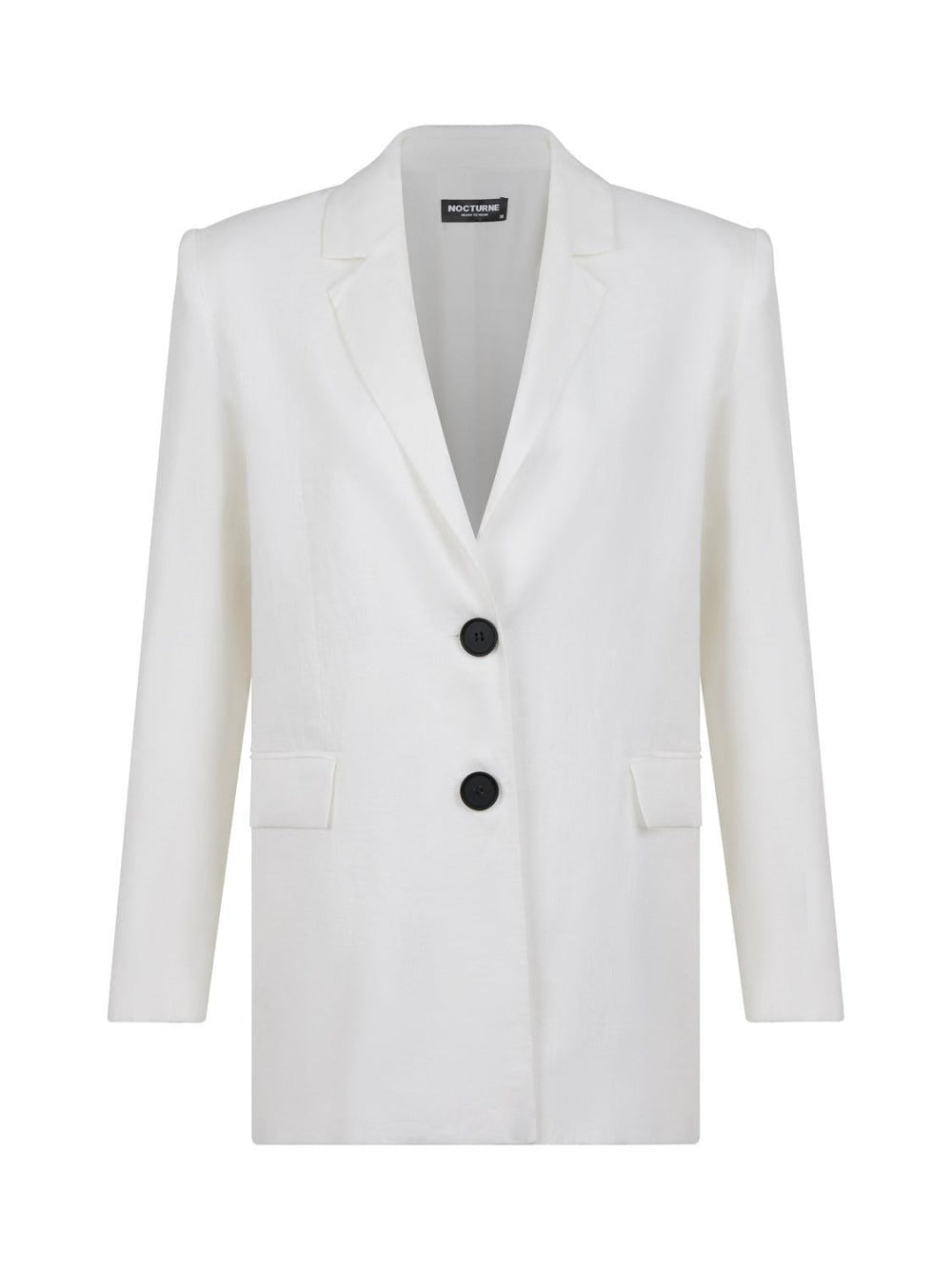 Double-Breasted Linen Jacket - Ecru