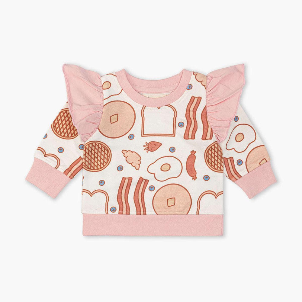 Double Ruffle Sweatshirt - Brunches of Fun