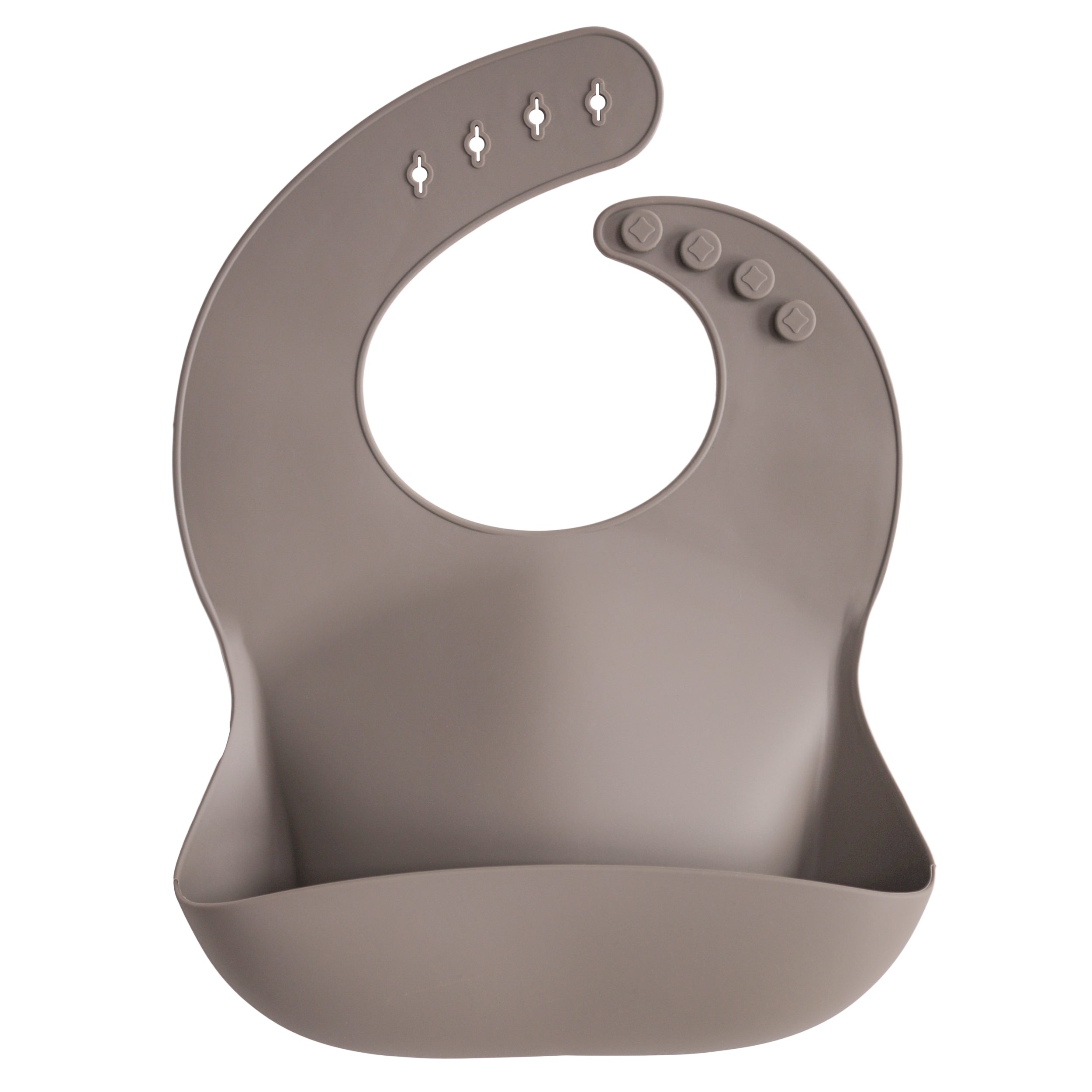 Silicone Baby Bib Silicone Bib Mushie Dove Gray  