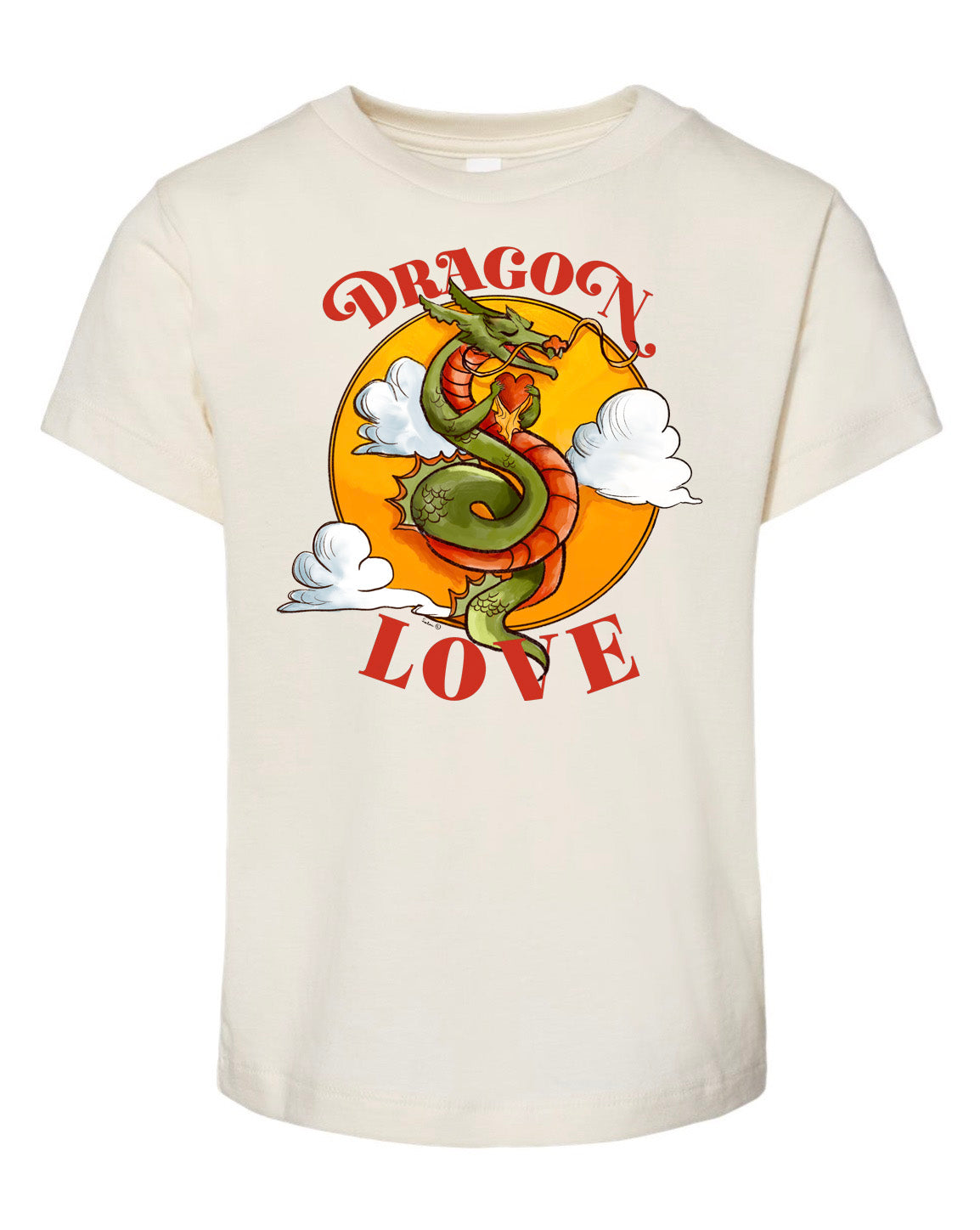 Dragon Love - Natural [Children's Tee] Onesie Raising Tito   