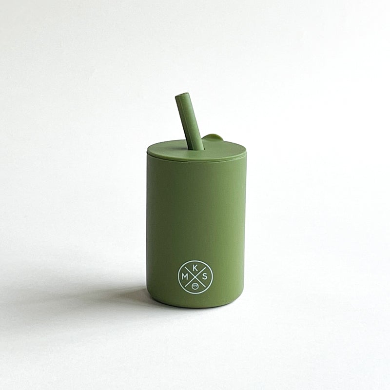 Drinking cup with straw - Army green Drinking cup MKS Miminoo   