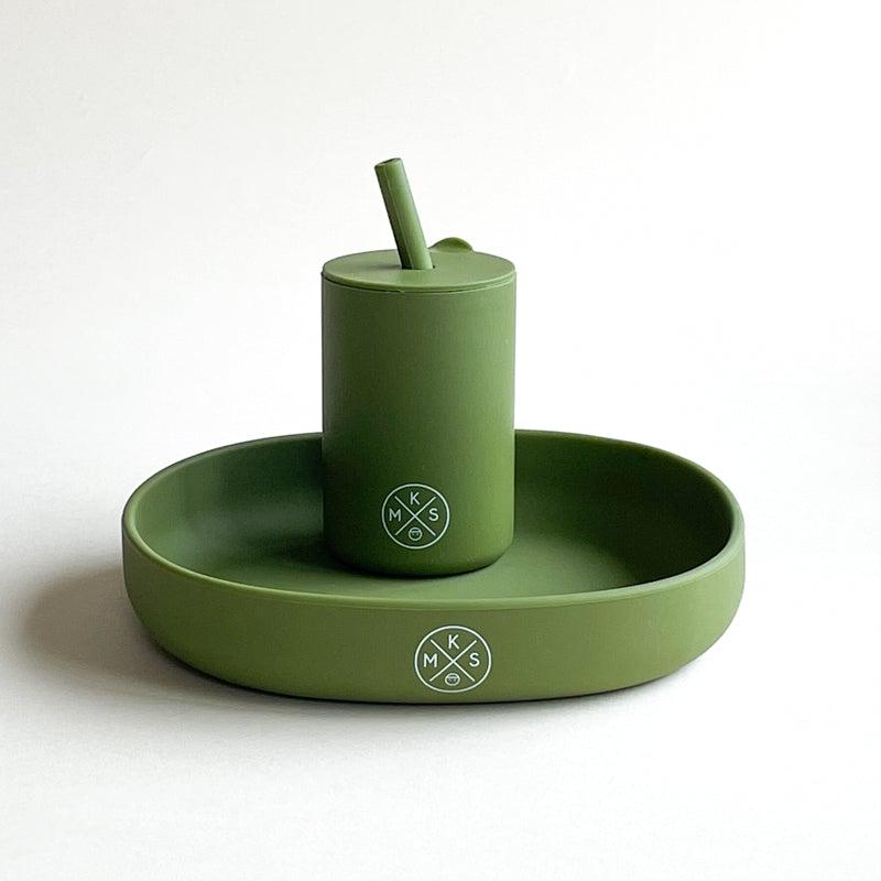 Drinking cup with straw - Army green Drinking cup MKS Miminoo   