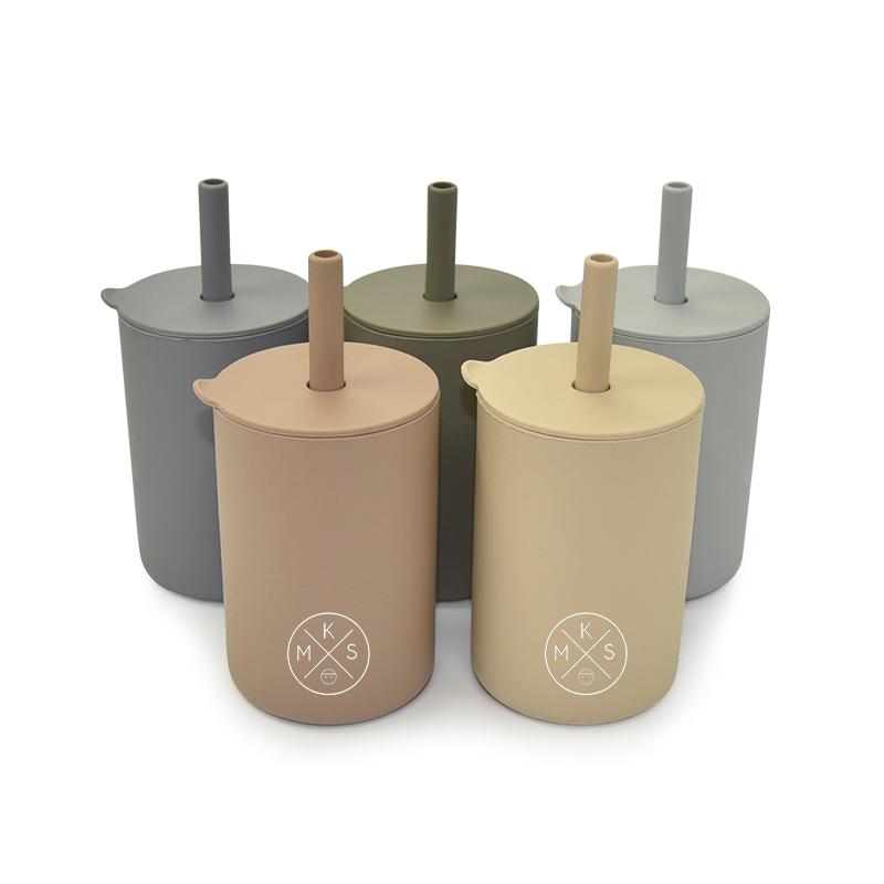 Drinking cup with straw - Light grey Drinking cup MKS Miminoo   