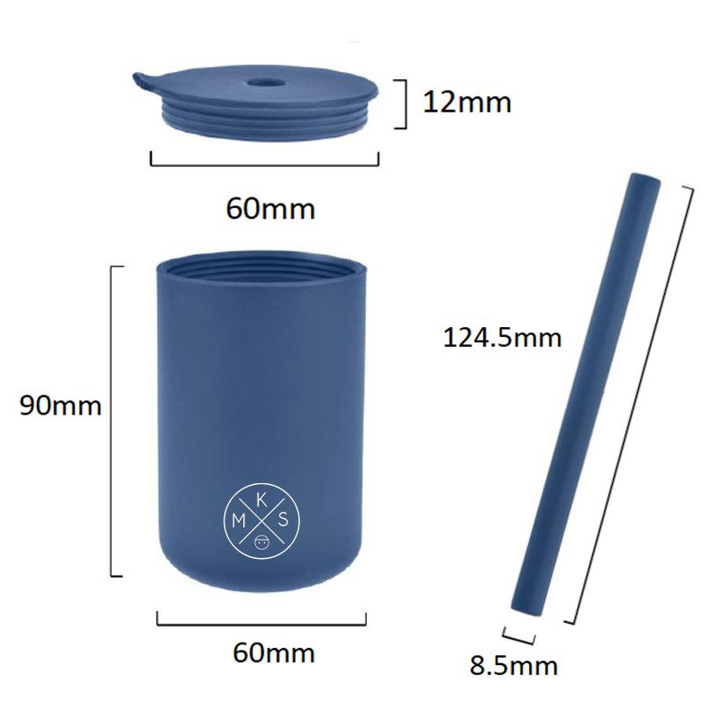 Drinking cup with straw - Navy Drinking cup MKS Miminoo   