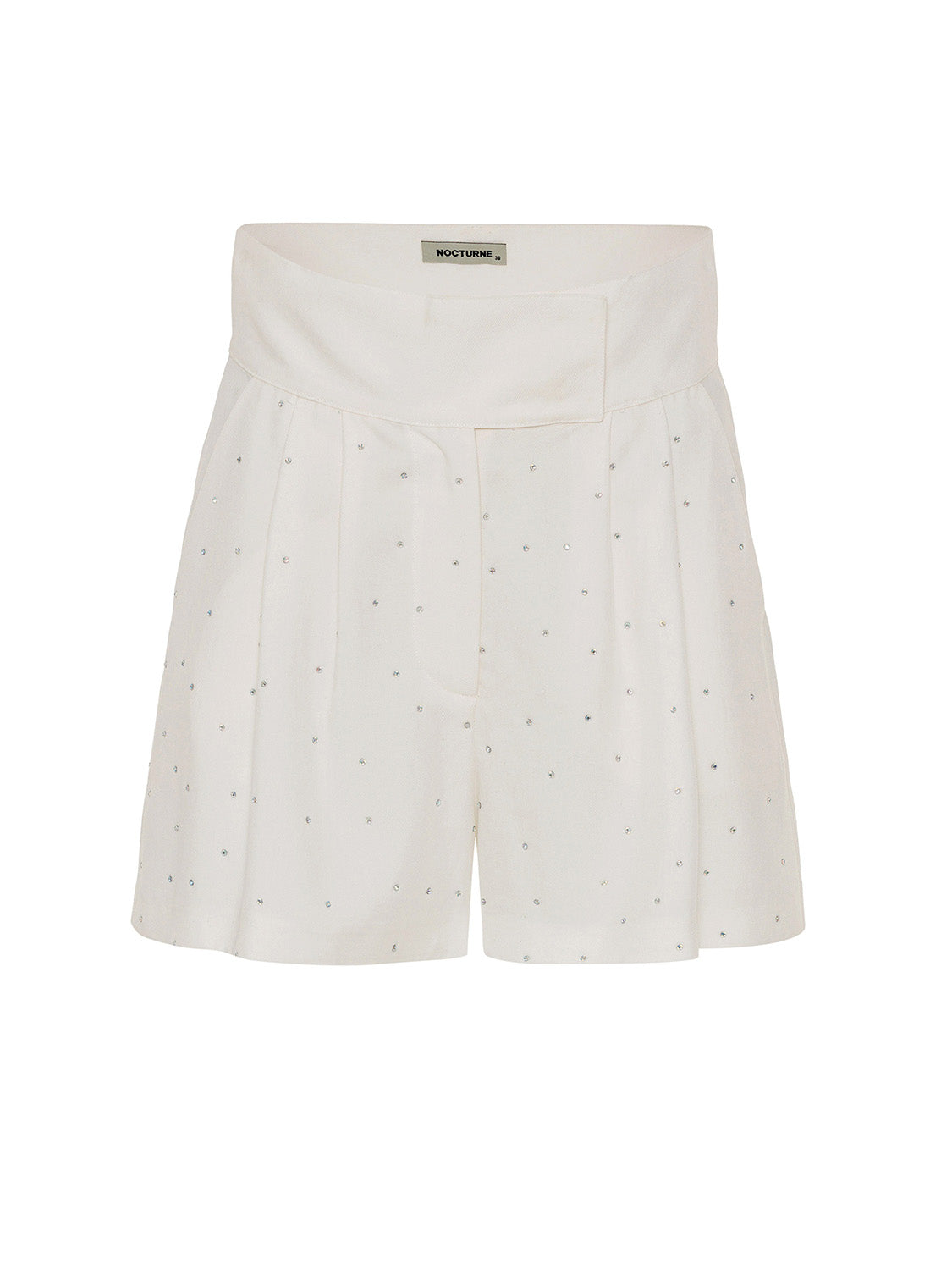 Embellished Shorts - Ecru