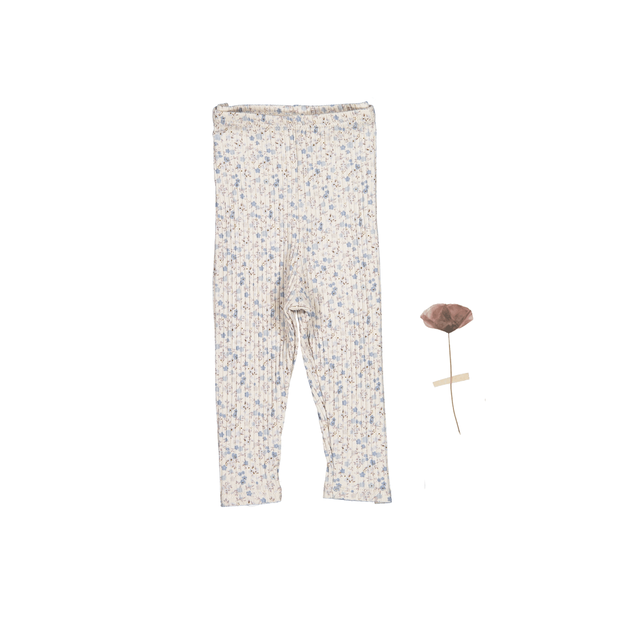 The Printed Legging - Dusty Blue Floral