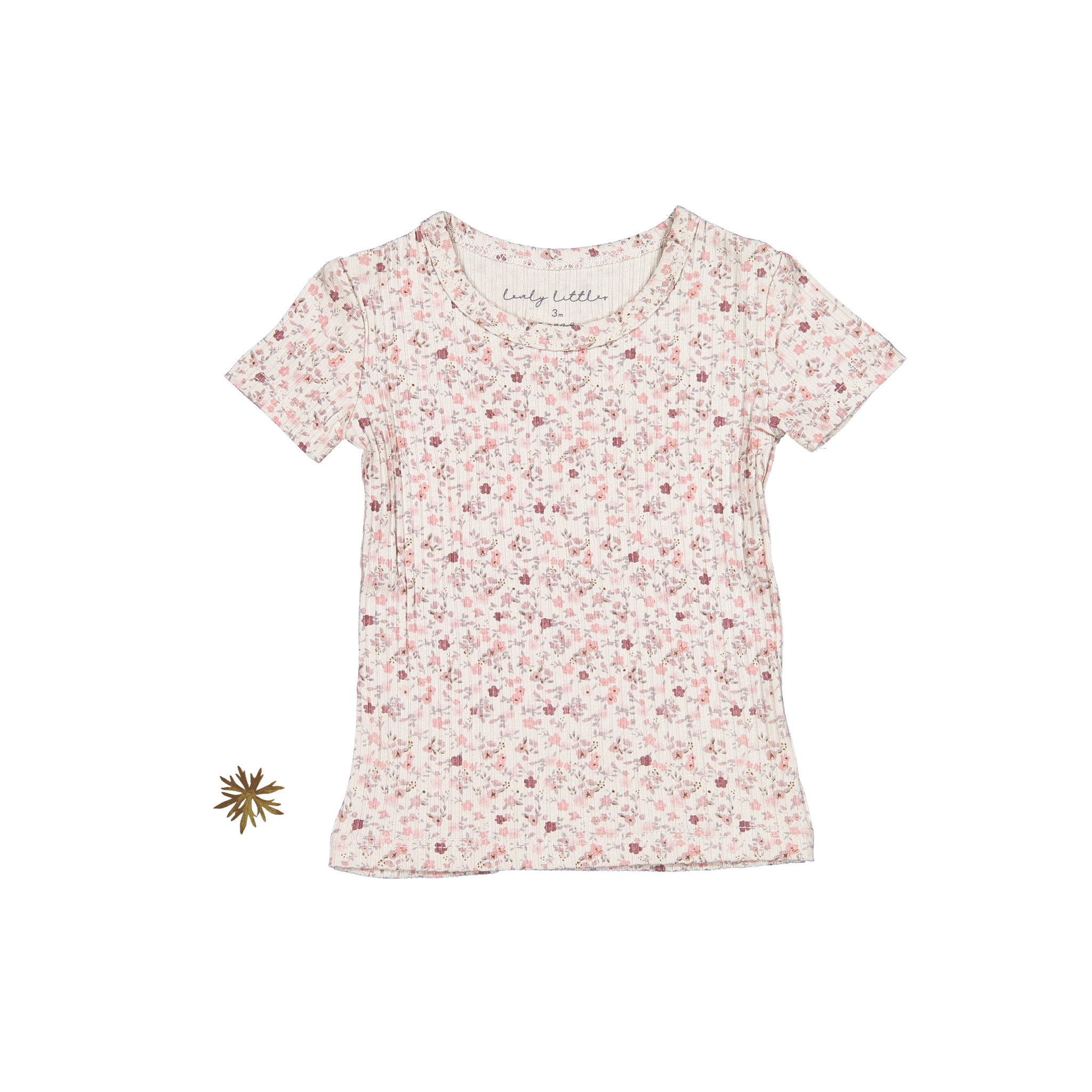 The Printed Short Sleeve Tee - Dusty Mauve Floral