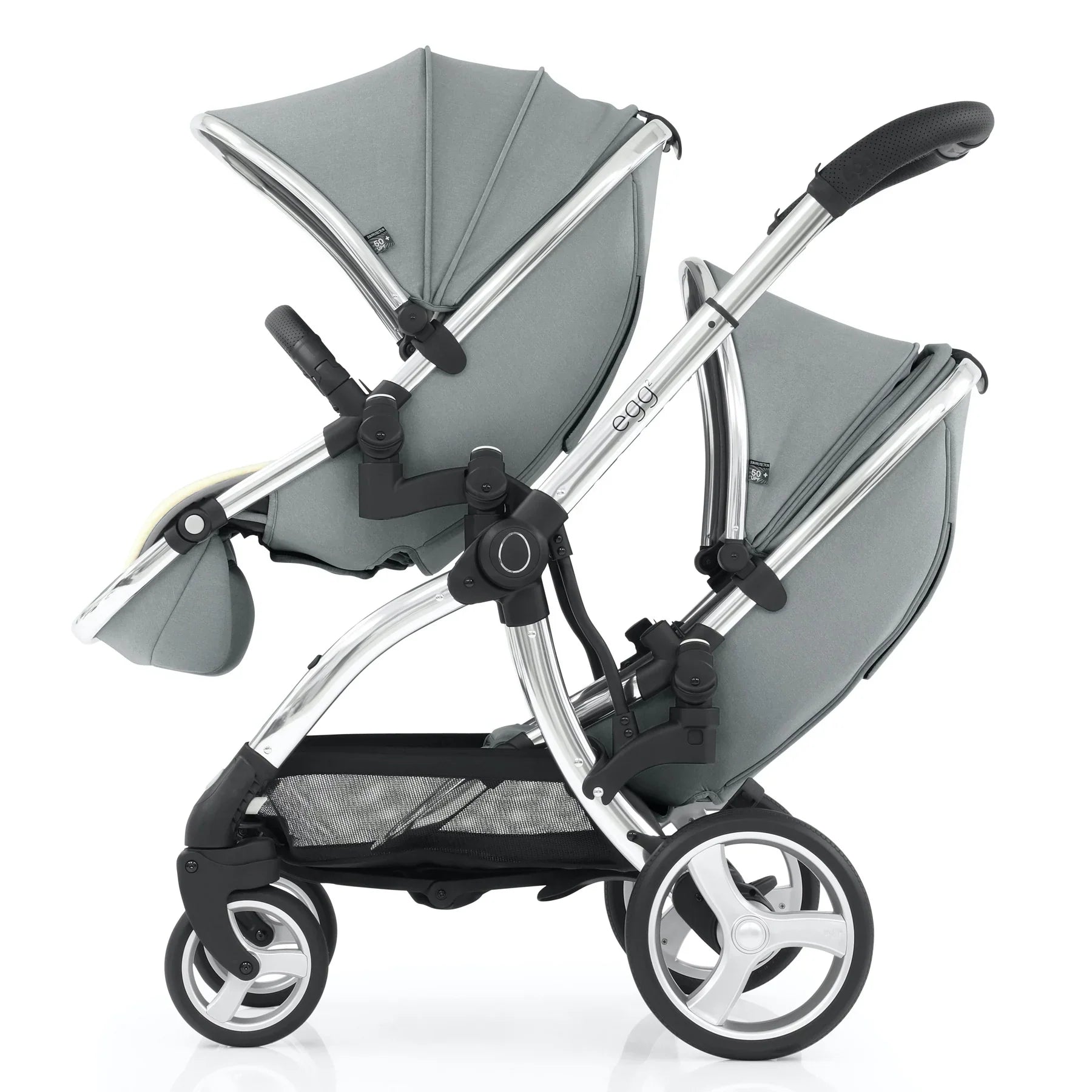 egg2® Double Stroller in Monument Grey