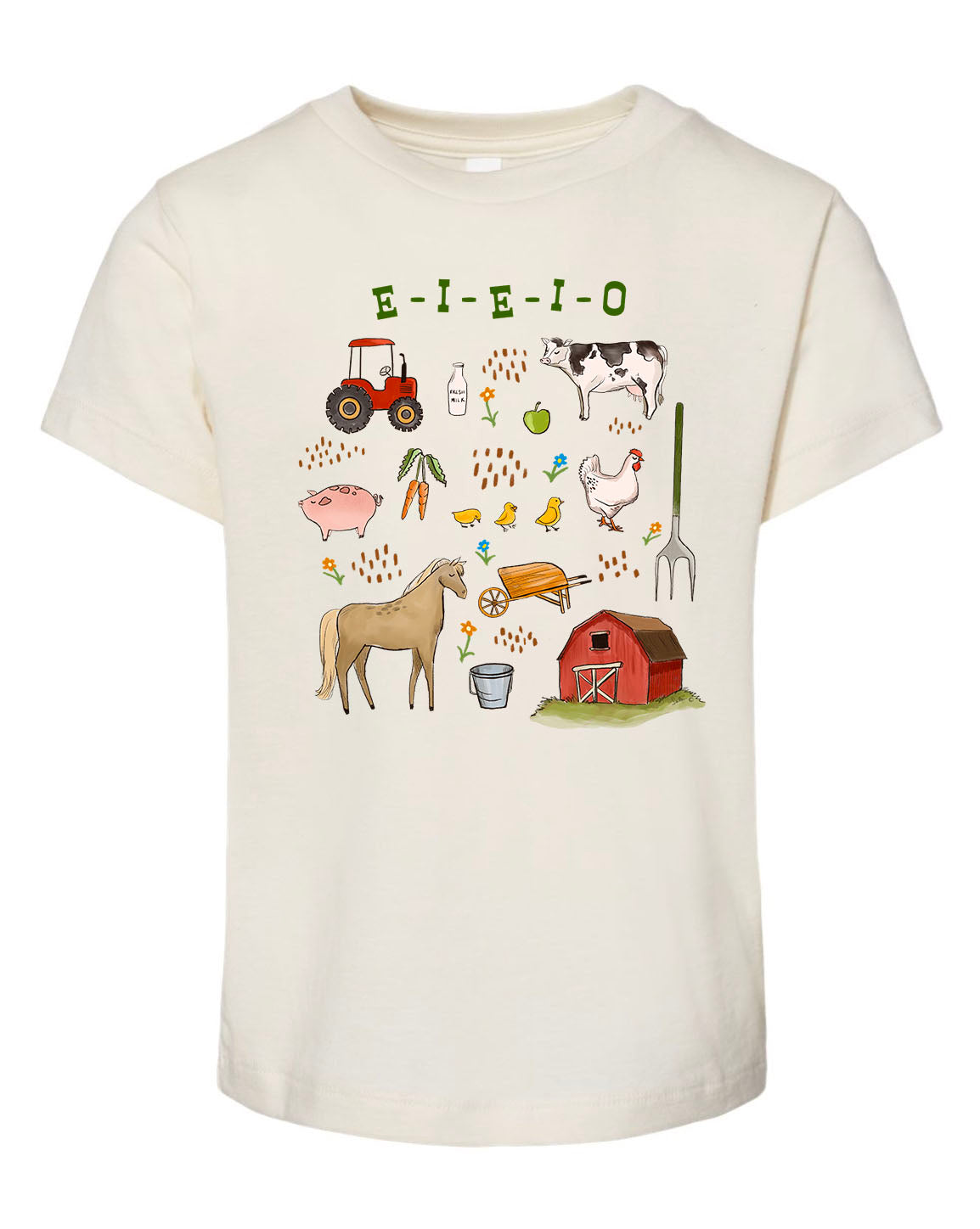 E I E I O - Natural [Children's Tee] Onesie Raising Tito   