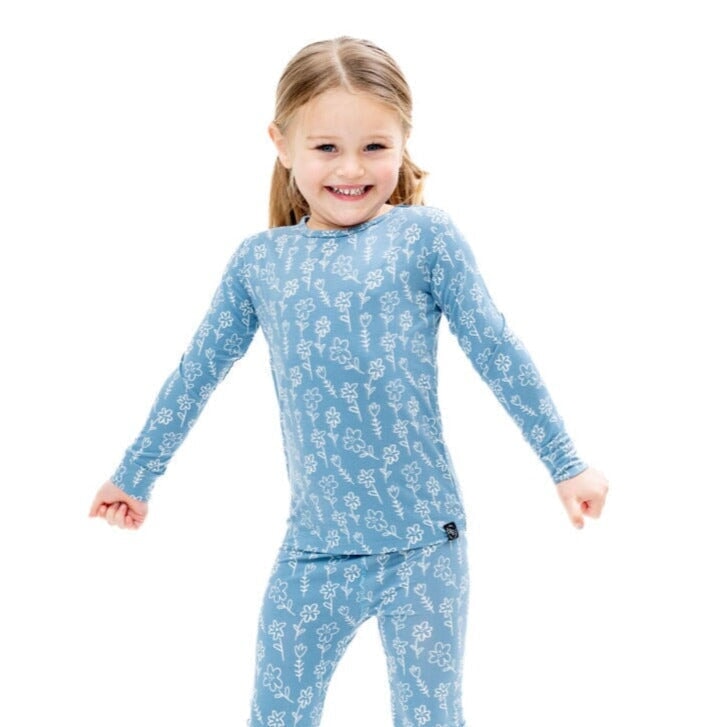 Big Kid Pajama - Blue Doodle