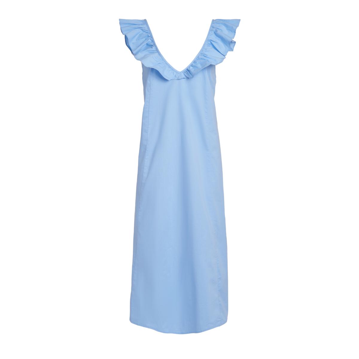 Erin Ruffle Midi Dress - Bluebird