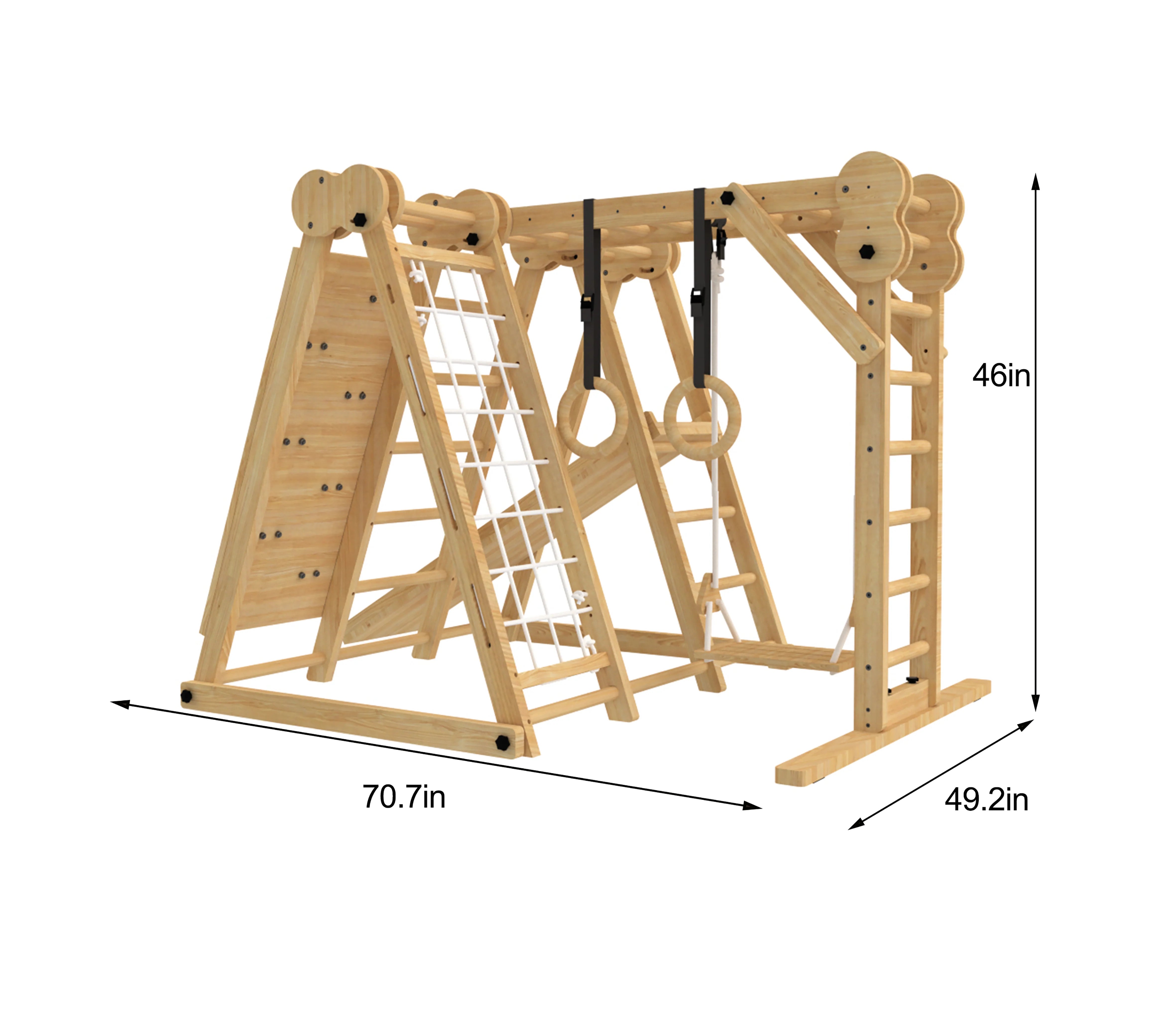 Chestnut - 8-in-1 Indoor Jungle Gym for Toddlers Indoor Avenlur.com   