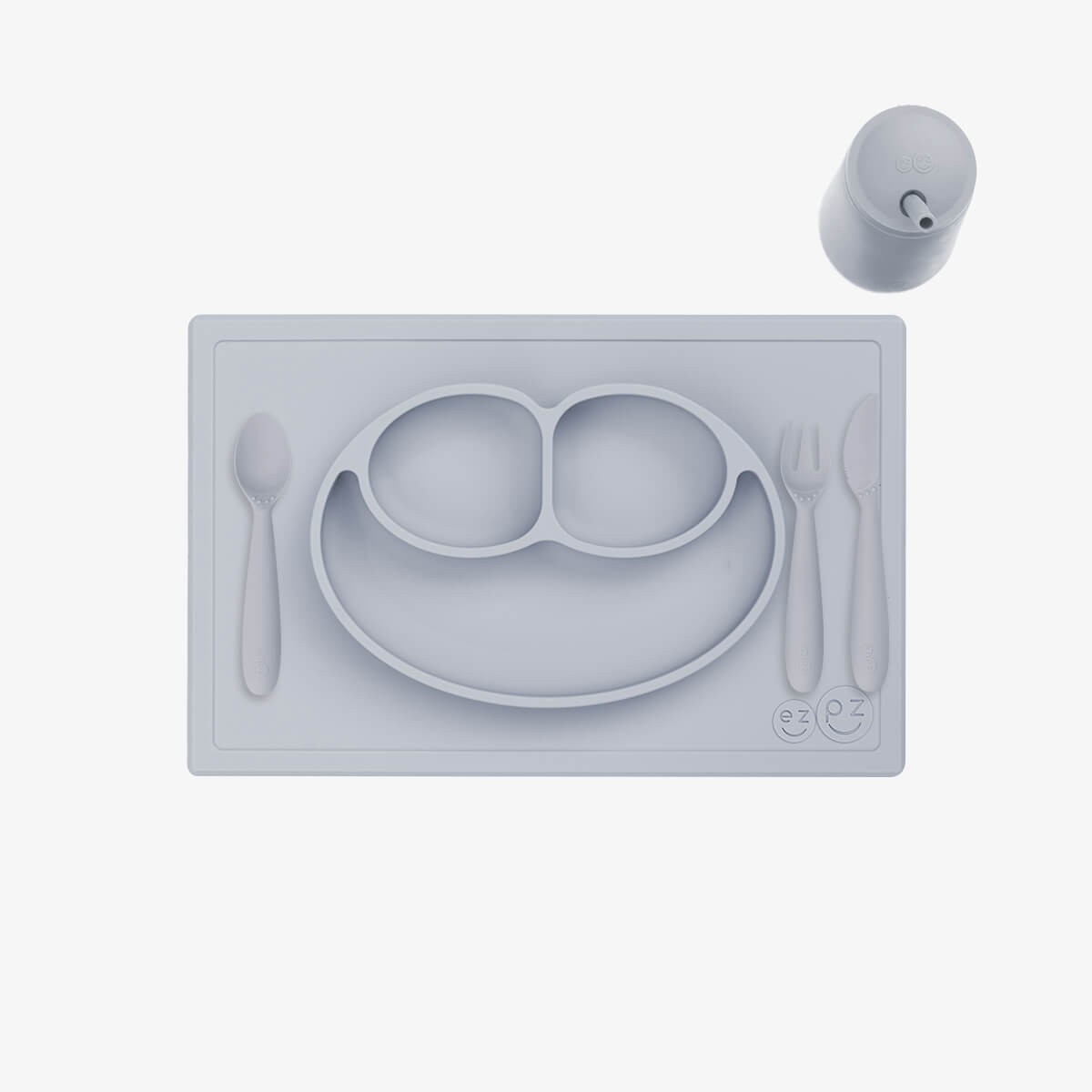 Happy Feeding Set Retail ezpz Pewter  