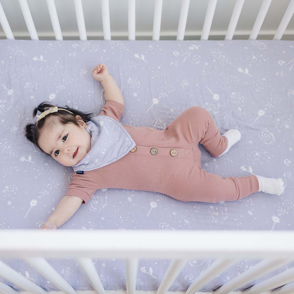 Fairy Dust Oh So Soft Muslin Crib Sheet Crib Sheet Bebe au Lait   