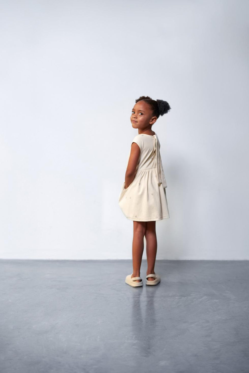 Fit & Flare Jersey Dress - Cream