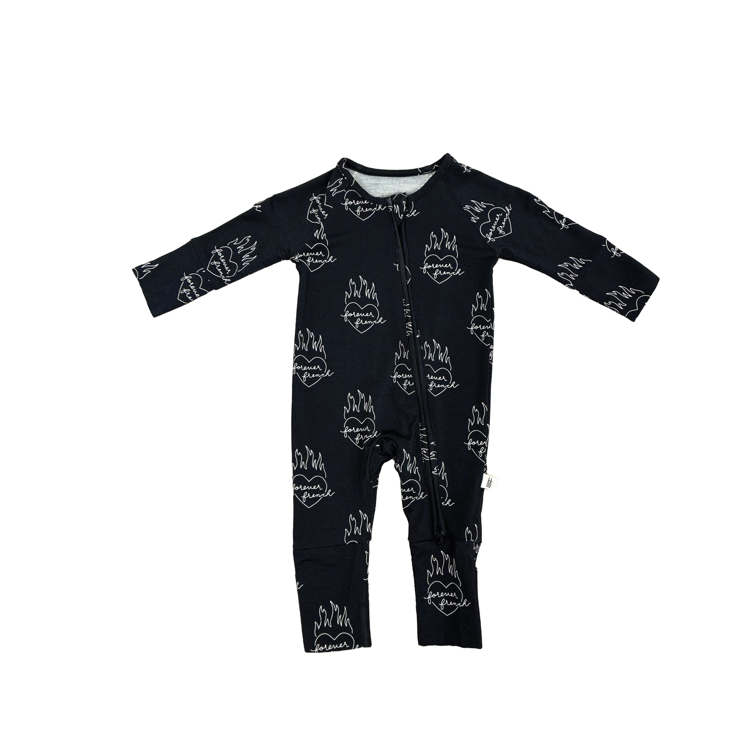 Bamboo Zip Pajamas | Flaming Hearts