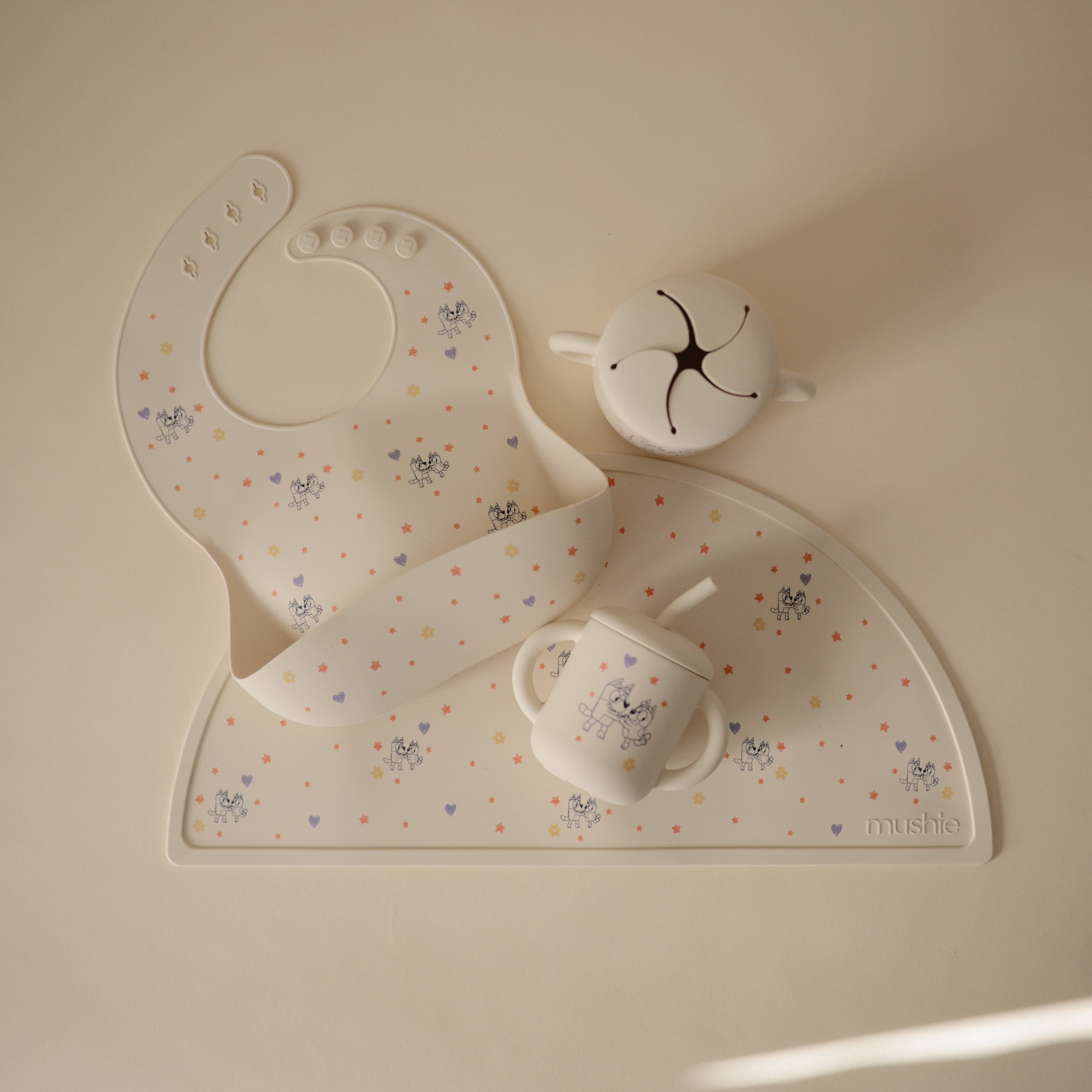 Bluey x Mushie Silicone Baby Bib