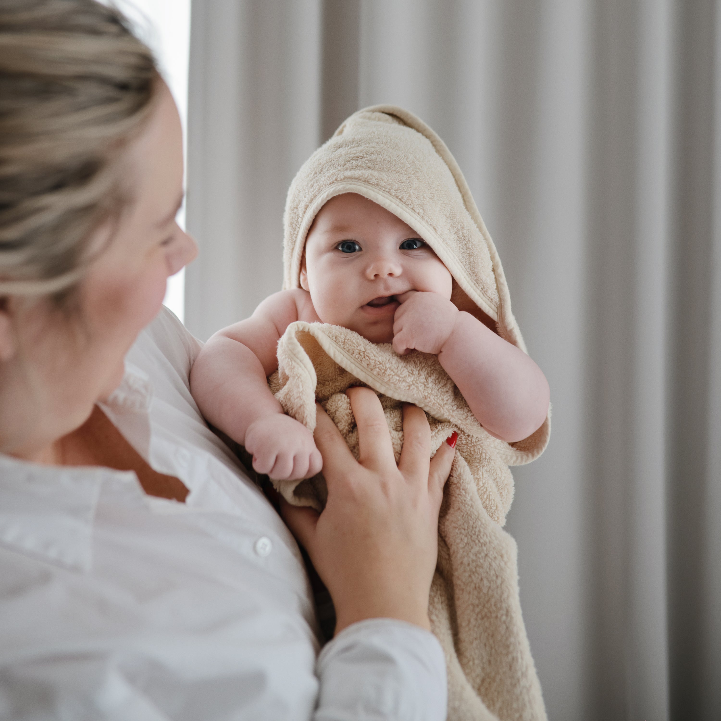 Organic Cotton Baby Hooded Towel Hooded Towel Mushie   