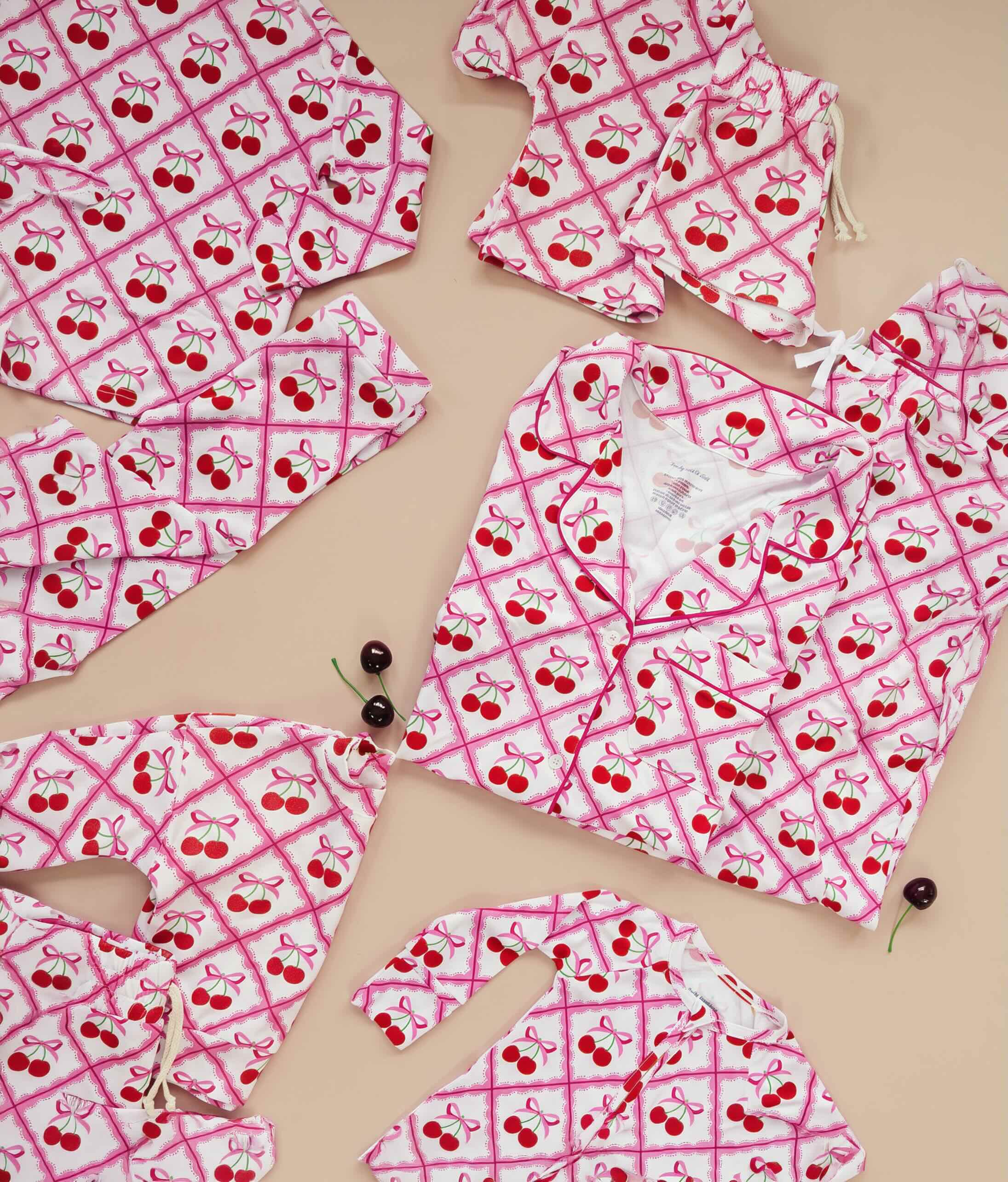 Bamboo Two Piece Set | Cherry Bow