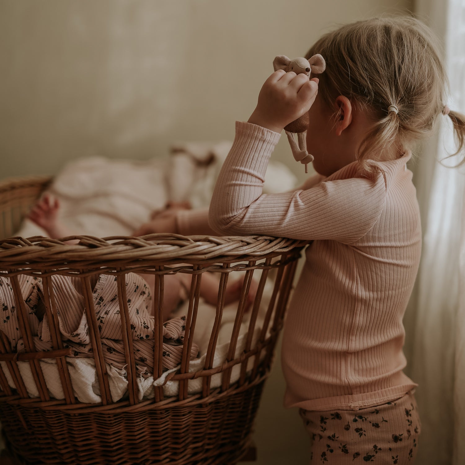 The Printed Bonnet - Floral Blush Bonnet Lovely Littles   