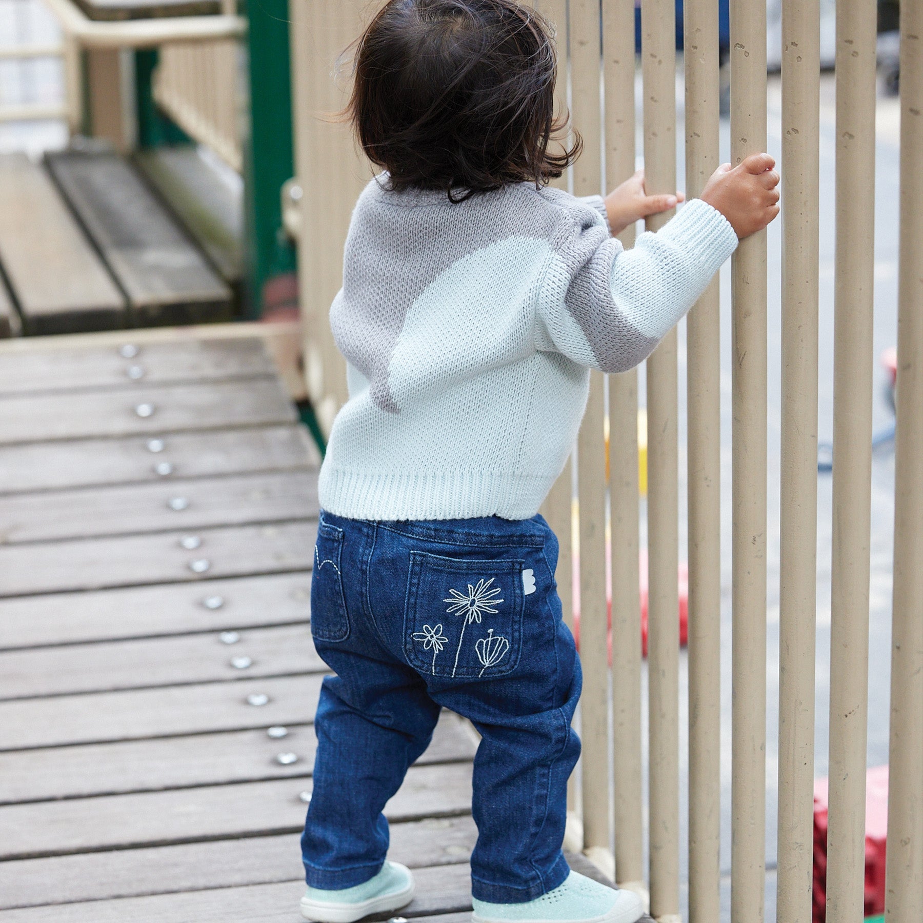 Flower Pocket Baby Jeans Denim Mon Coeur   