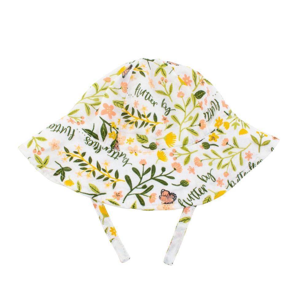 Flutterby Oh So Soft Muslin Sun Hat Sun Hat Bebe au Lait   