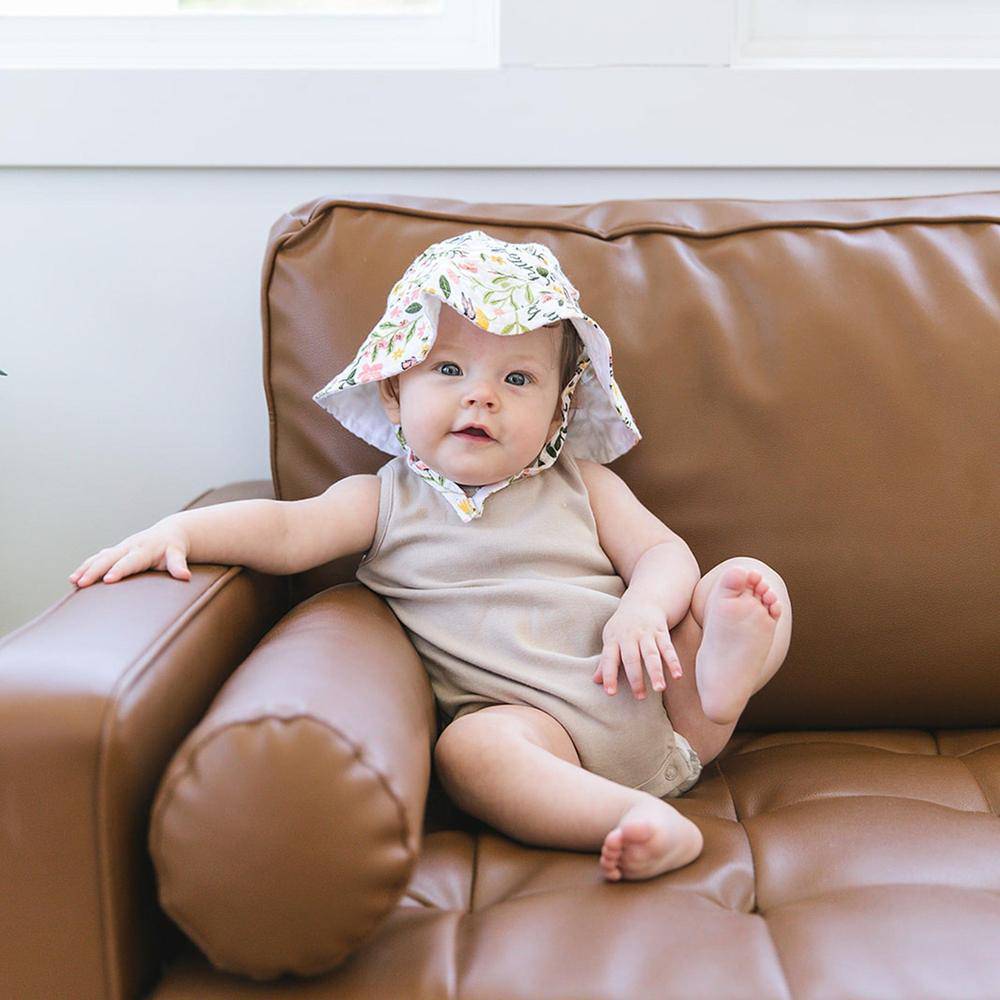 Flutterby Oh So Soft Muslin Sun Hat Sun Hat Bebe au Lait   