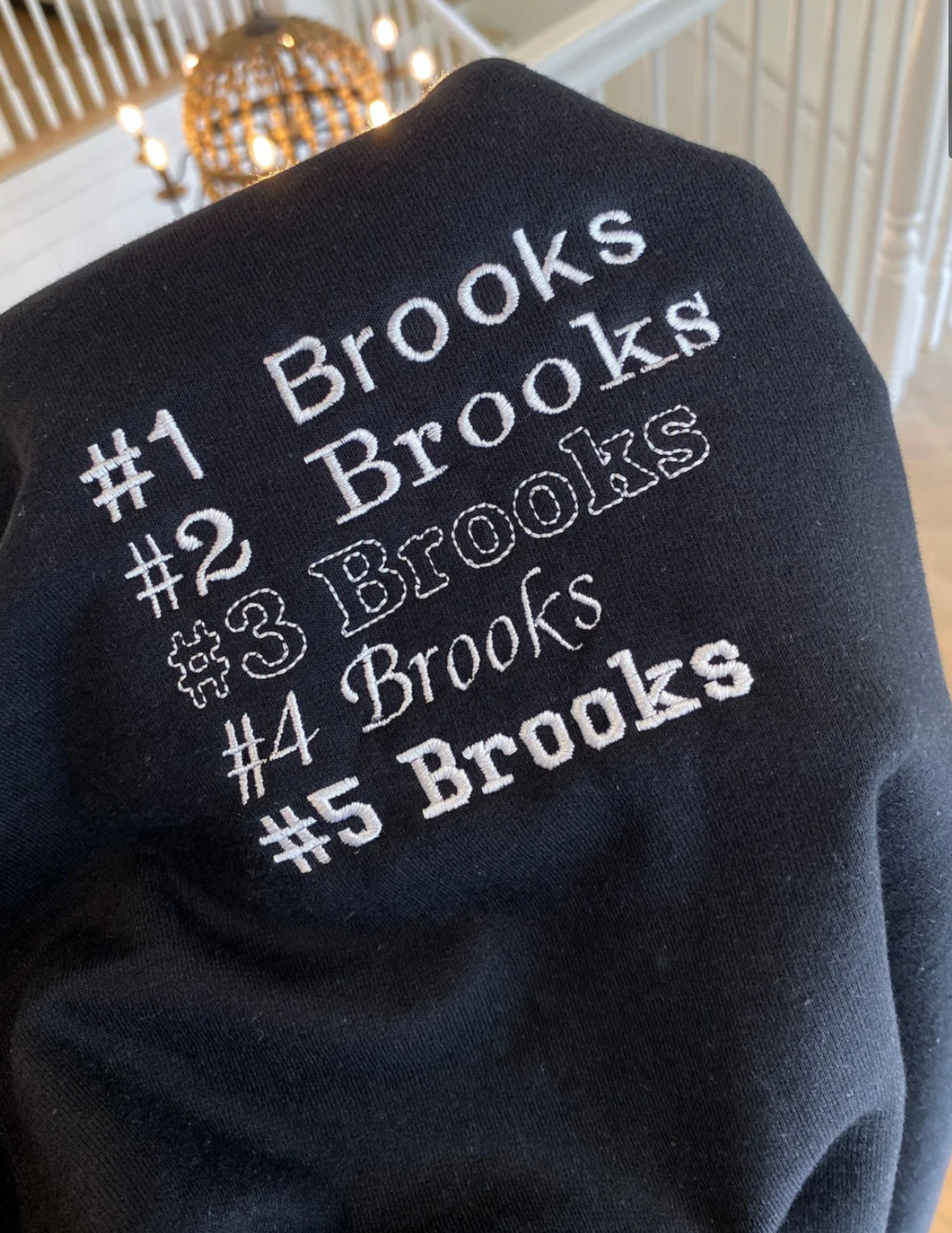 custom embroidered long sleeve lounge set