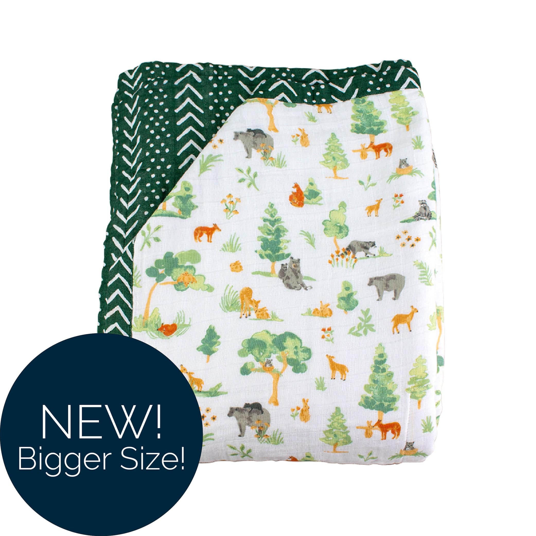 Forest Friends + Mudcloth Classic Muslin Super Snuggle Blanket Super Snuggle Blanket Bebe au Lait   