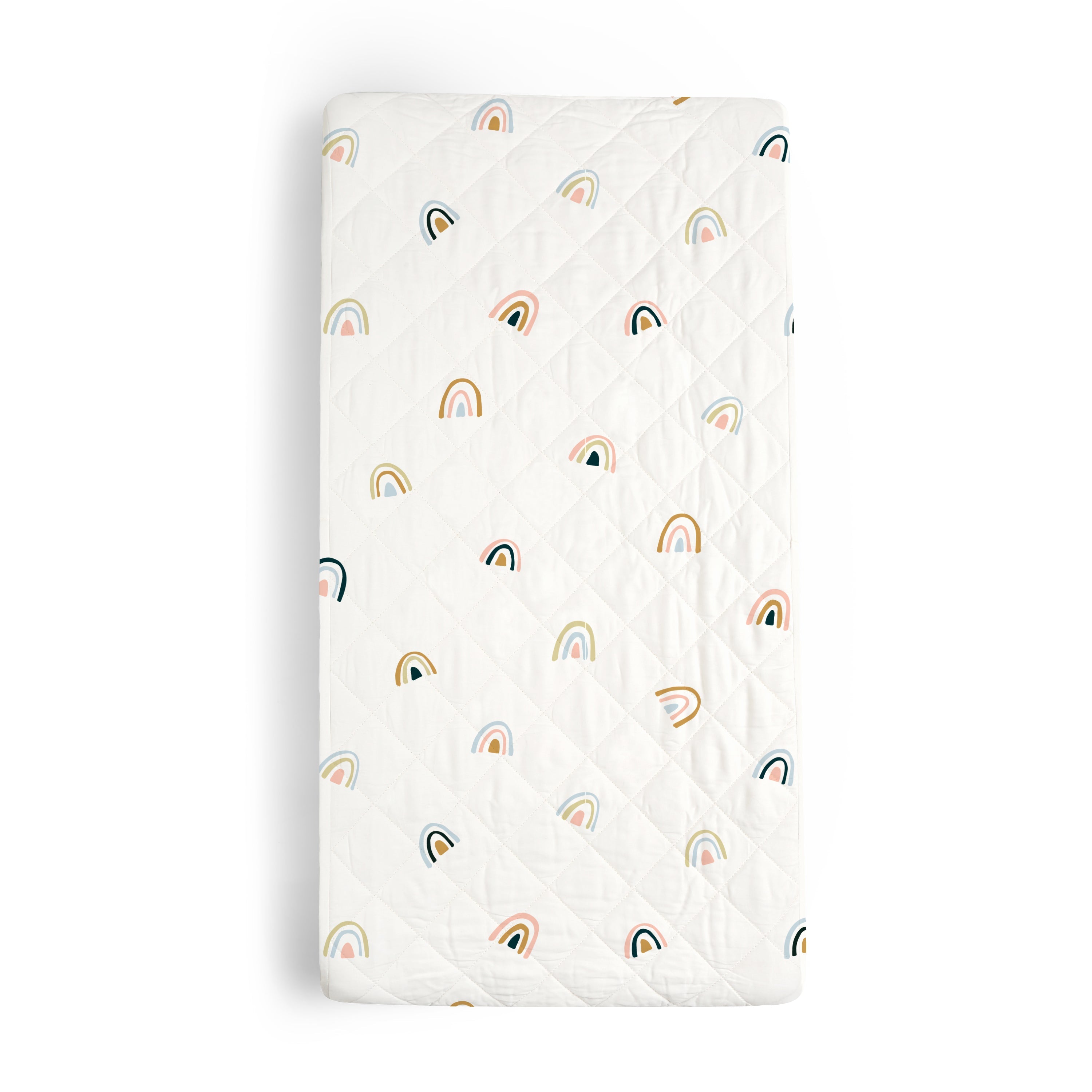 Organic Changing Pad Cover - Rainbow Changing Pad Cover Makemake Organics   