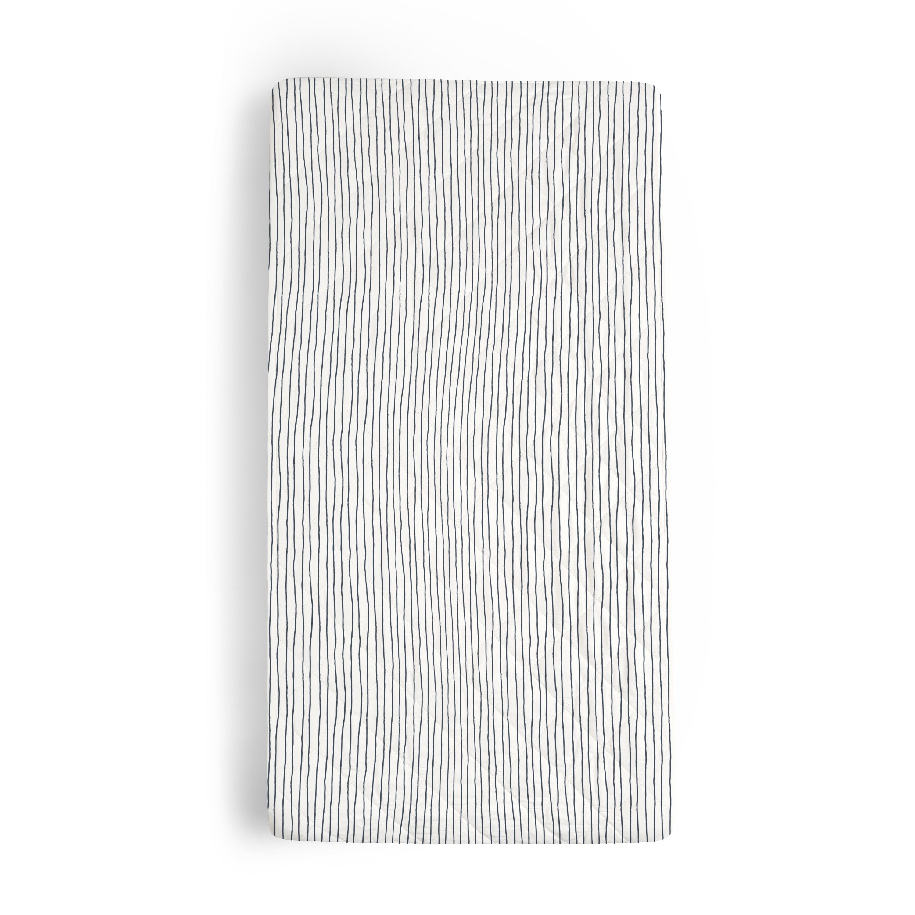 Organic Cotton Changing Pad Cover - Cobi Blue Stripes