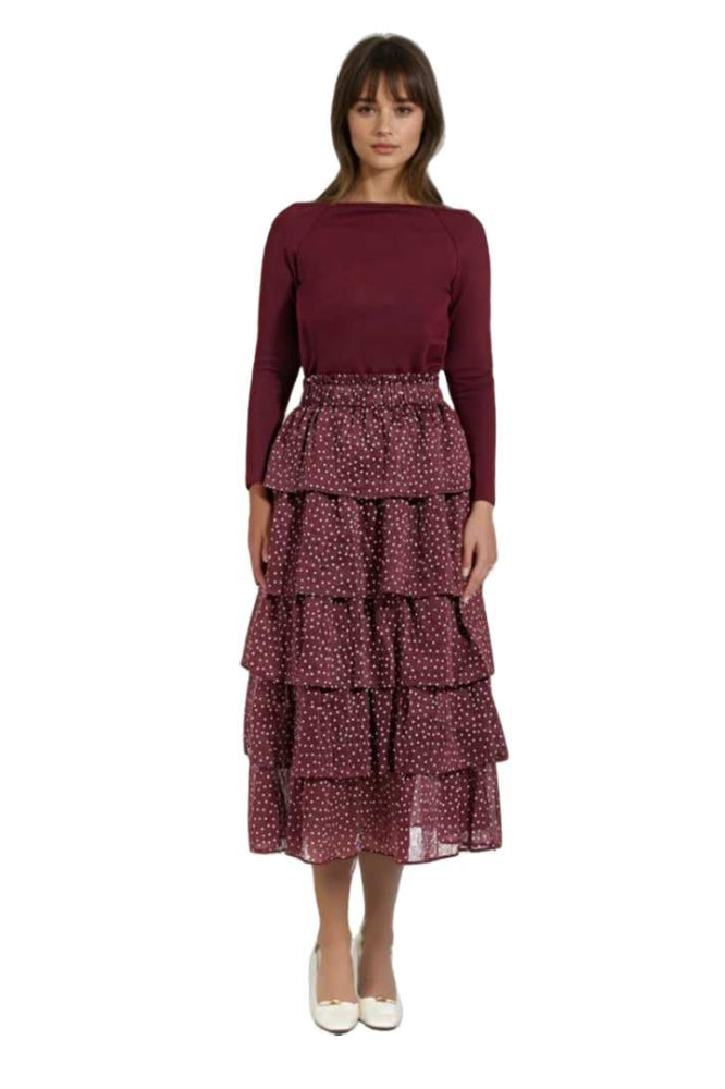 Gabrielle Skirt - Burgundy