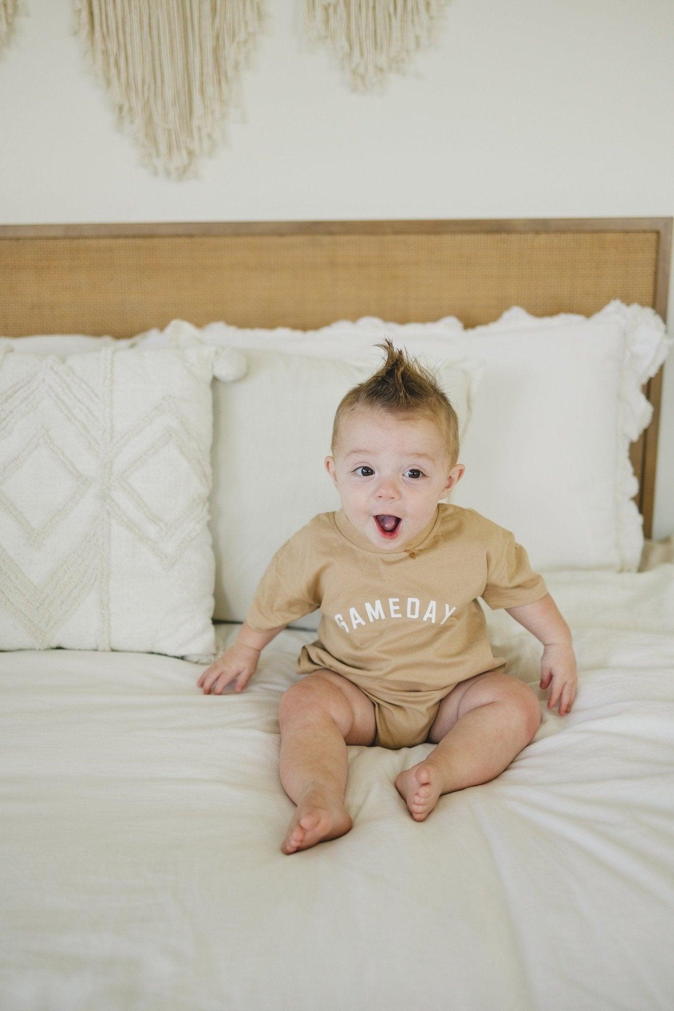 Gameday Organic Cotton T-Shirt Romper - more colors