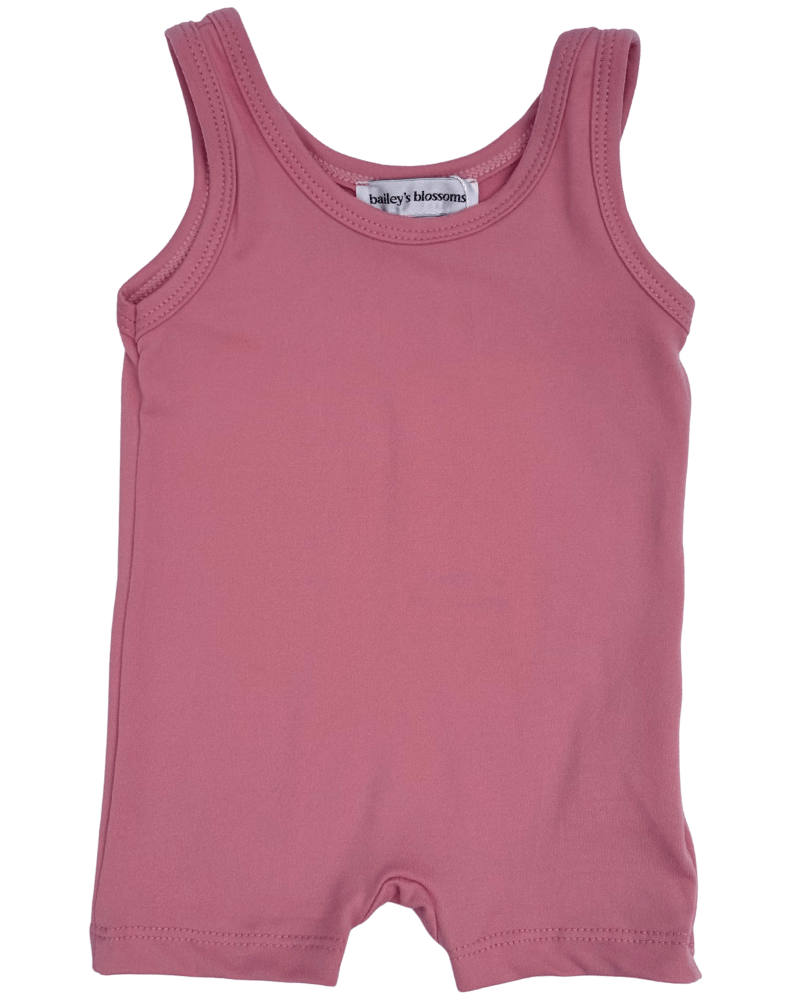 Gigi Bikeshort Romper - Coral Pink