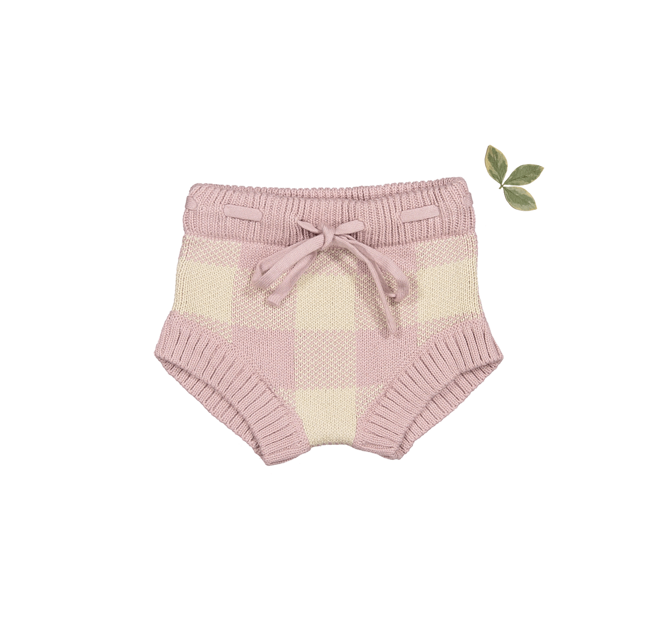 The Gingham Knit Bloomer - Mauve