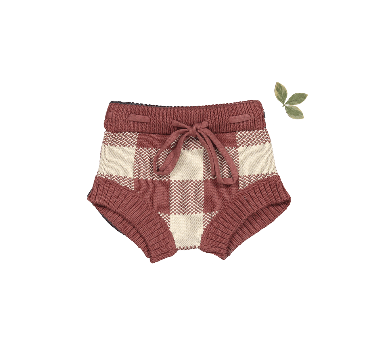 The Gingham Knit Bloomer - Rosewood