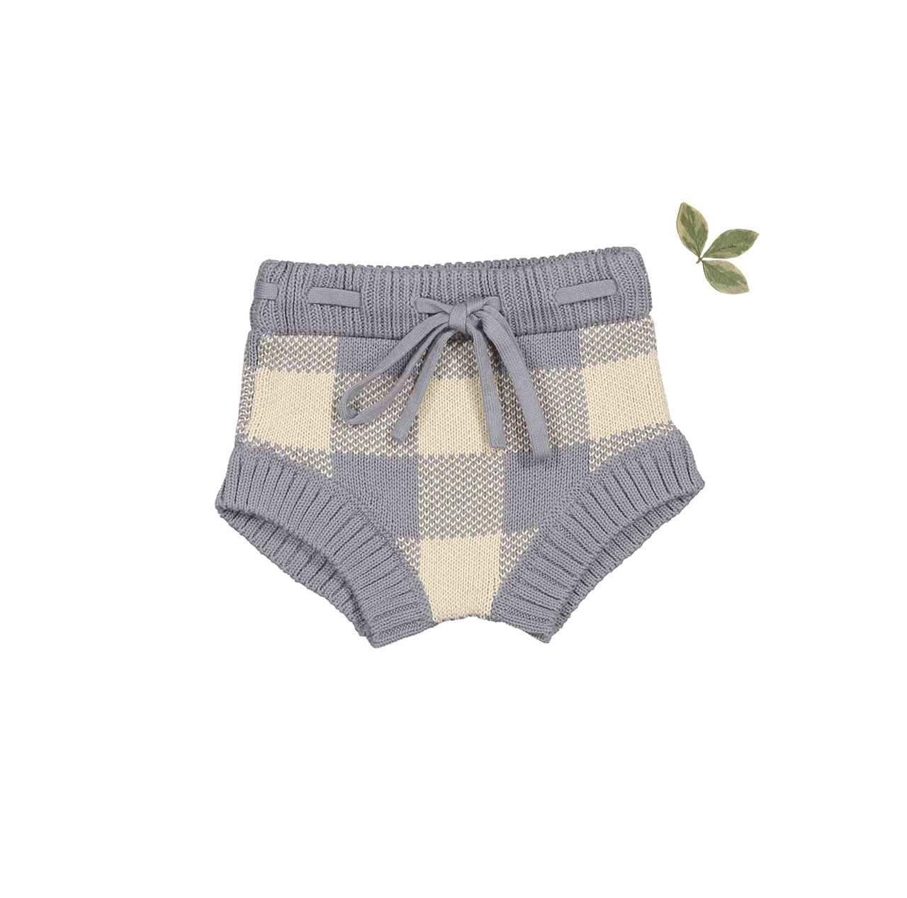 The Gingham Knit Bloomer - Slate