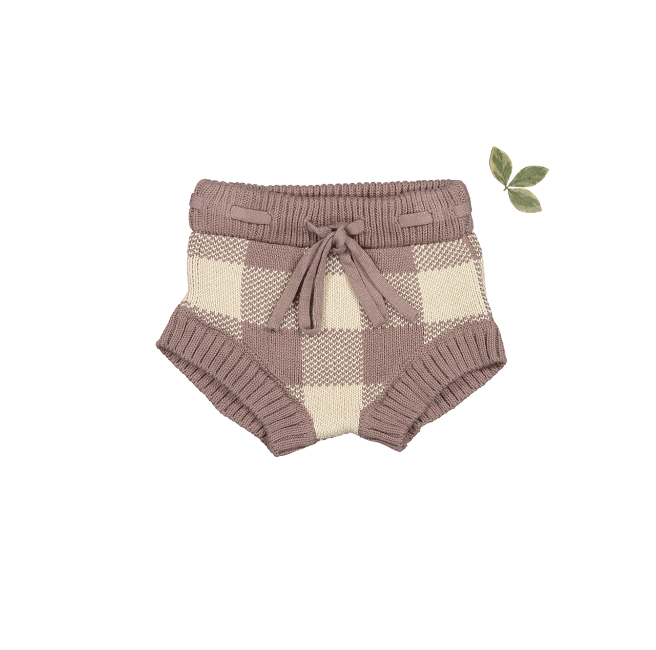 The Gingham Knit Bloomer - Taupe