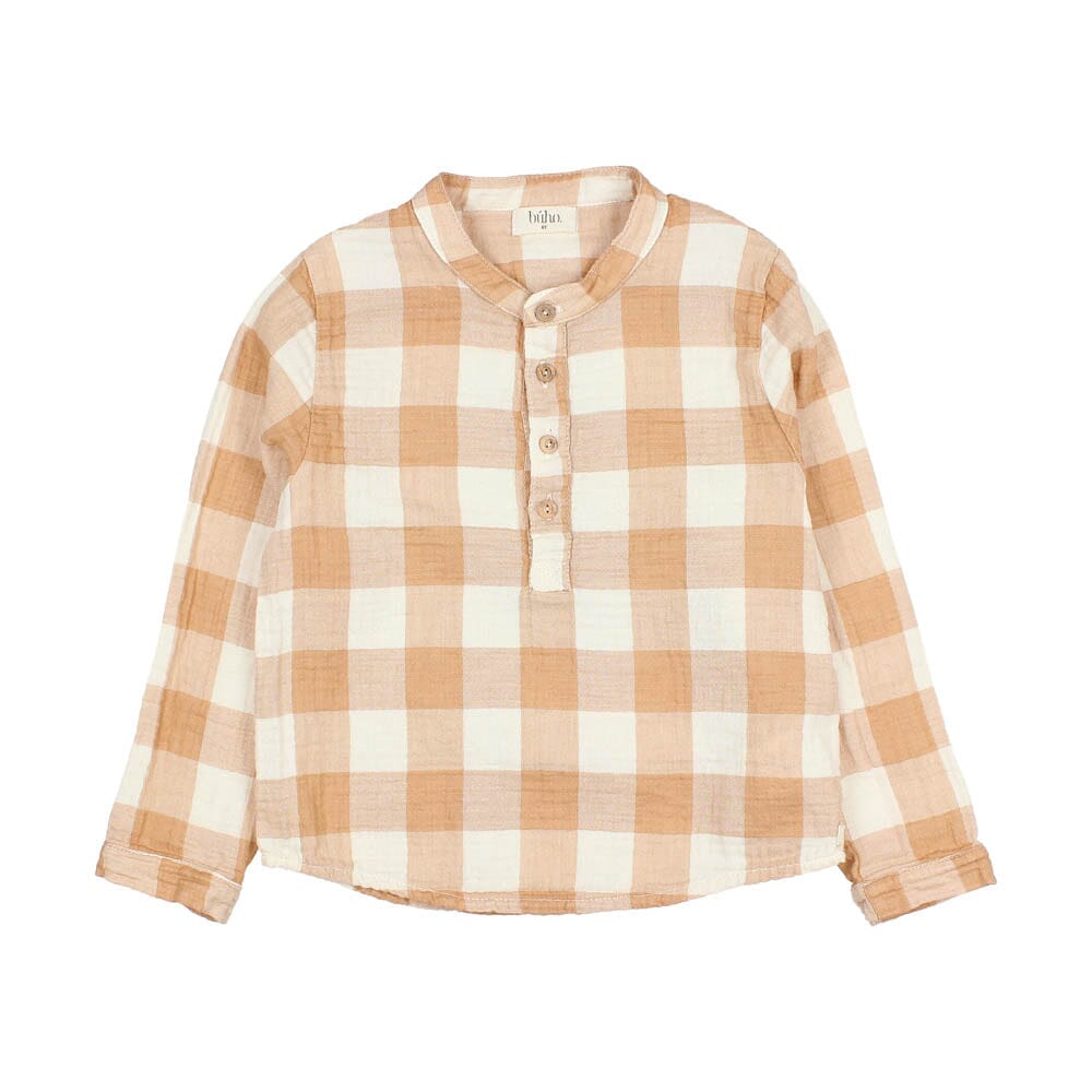 Gingham Shirt - Caramel